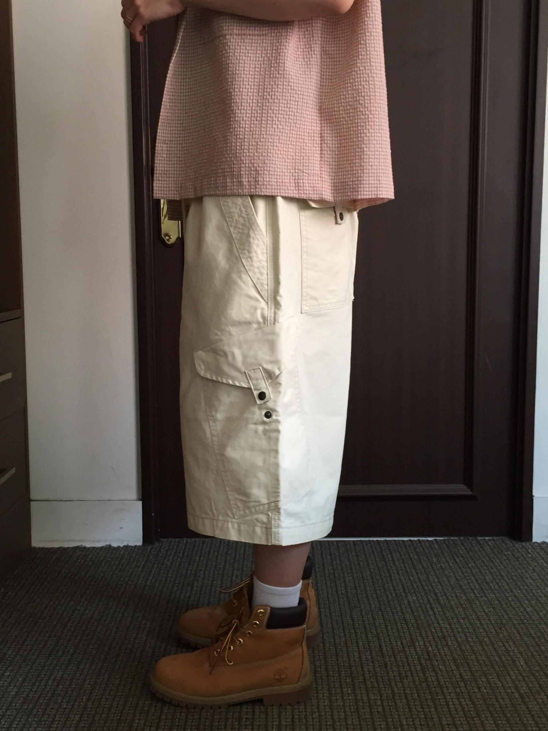 (UNISEX) Plate Snap Bermuda Pants