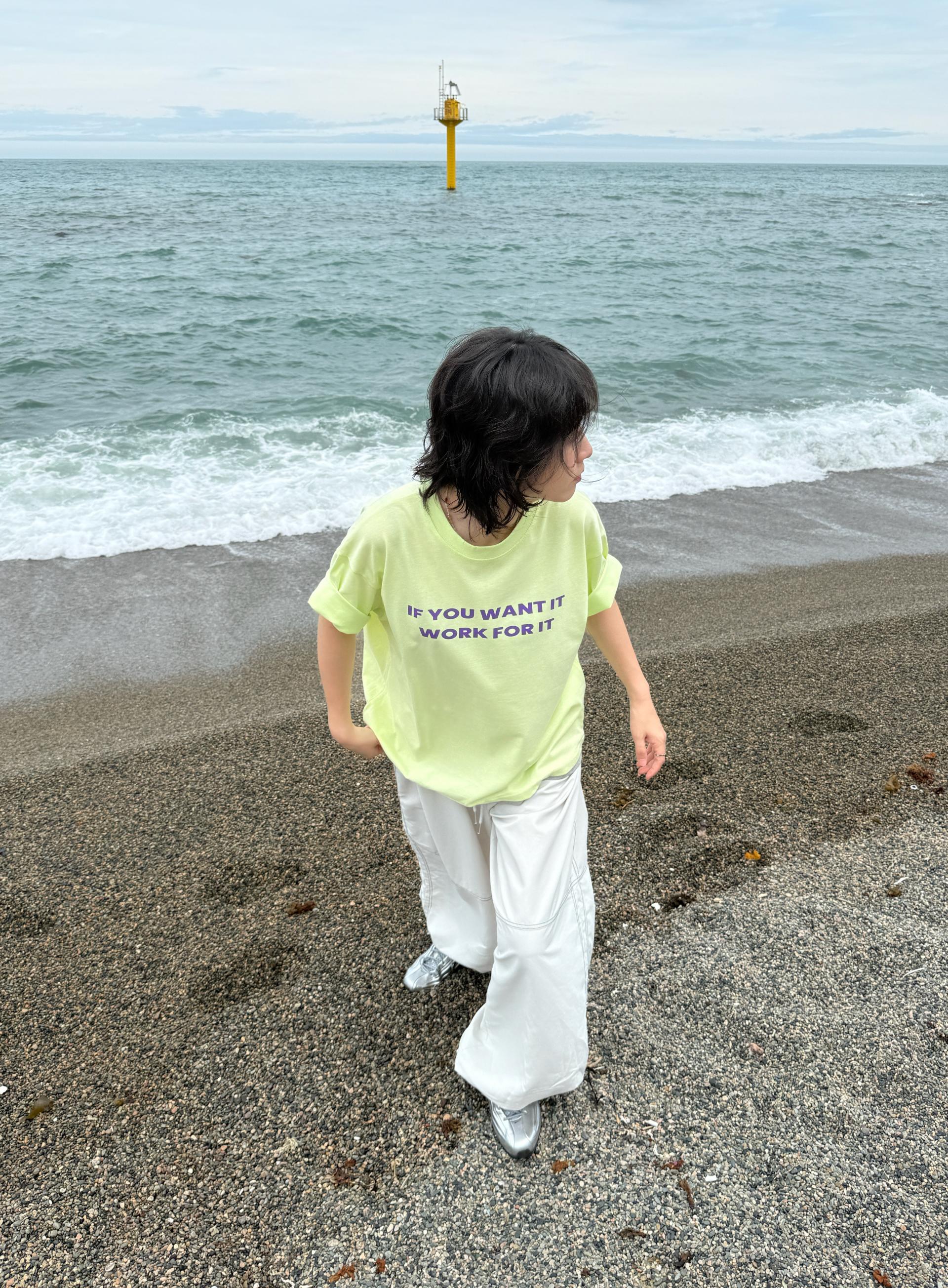 (UNISEX) Layered Slogan Tee