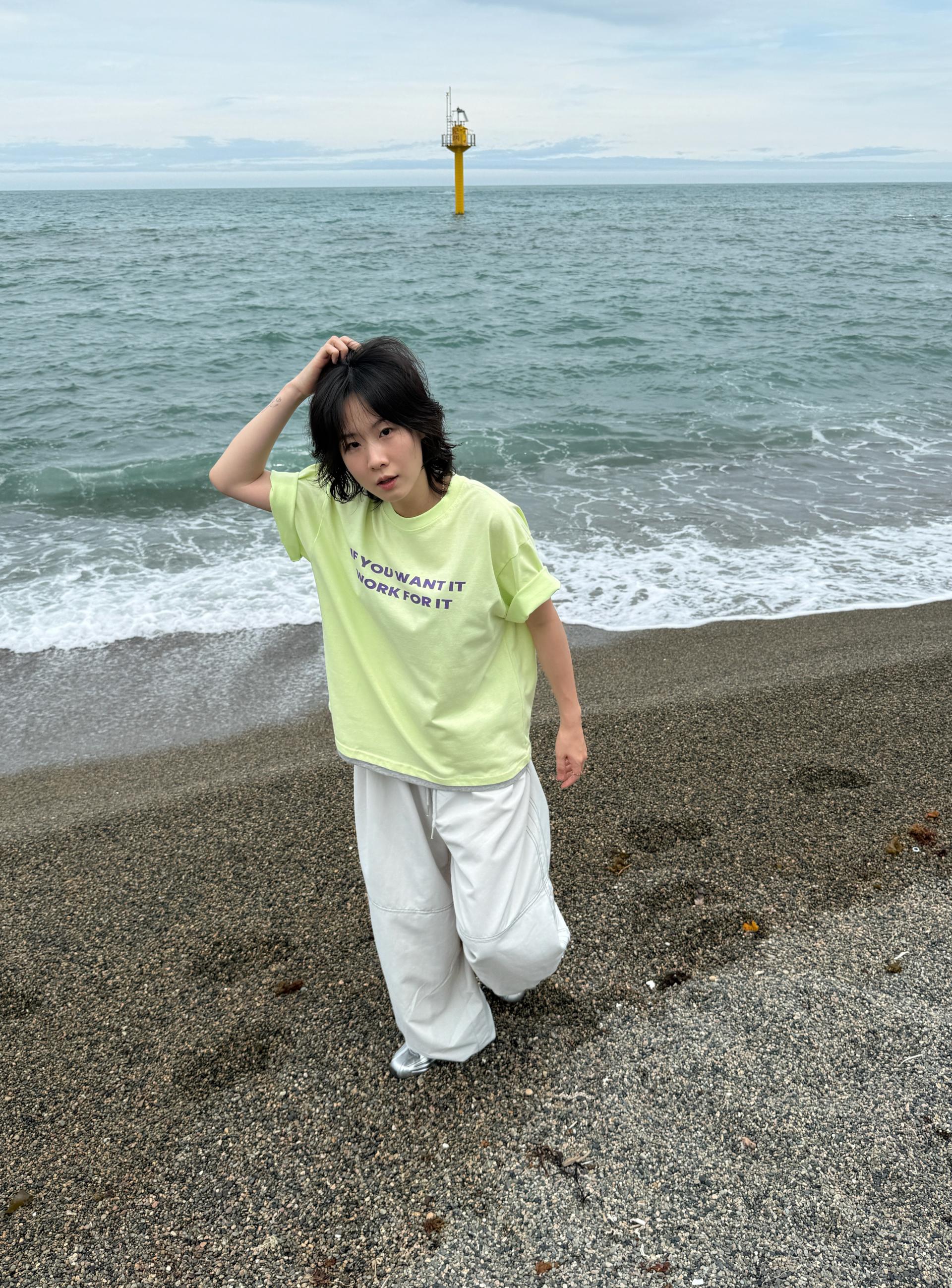 (UNISEX) Layered Slogan Tee