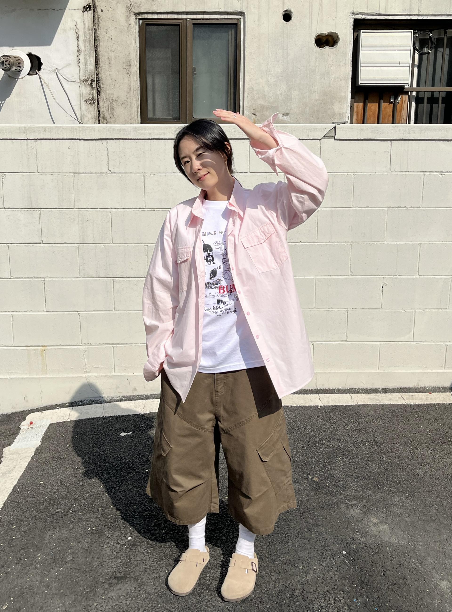 (UNISEX) Line Cargo Bermuda Pants