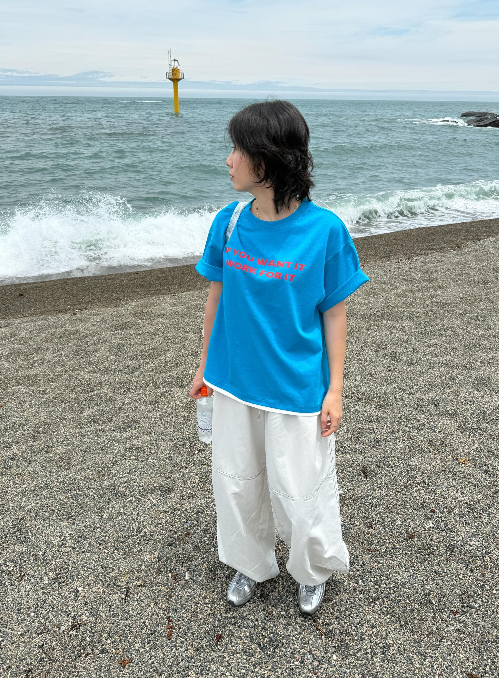 (UNISEX) Layered Slogan Tee