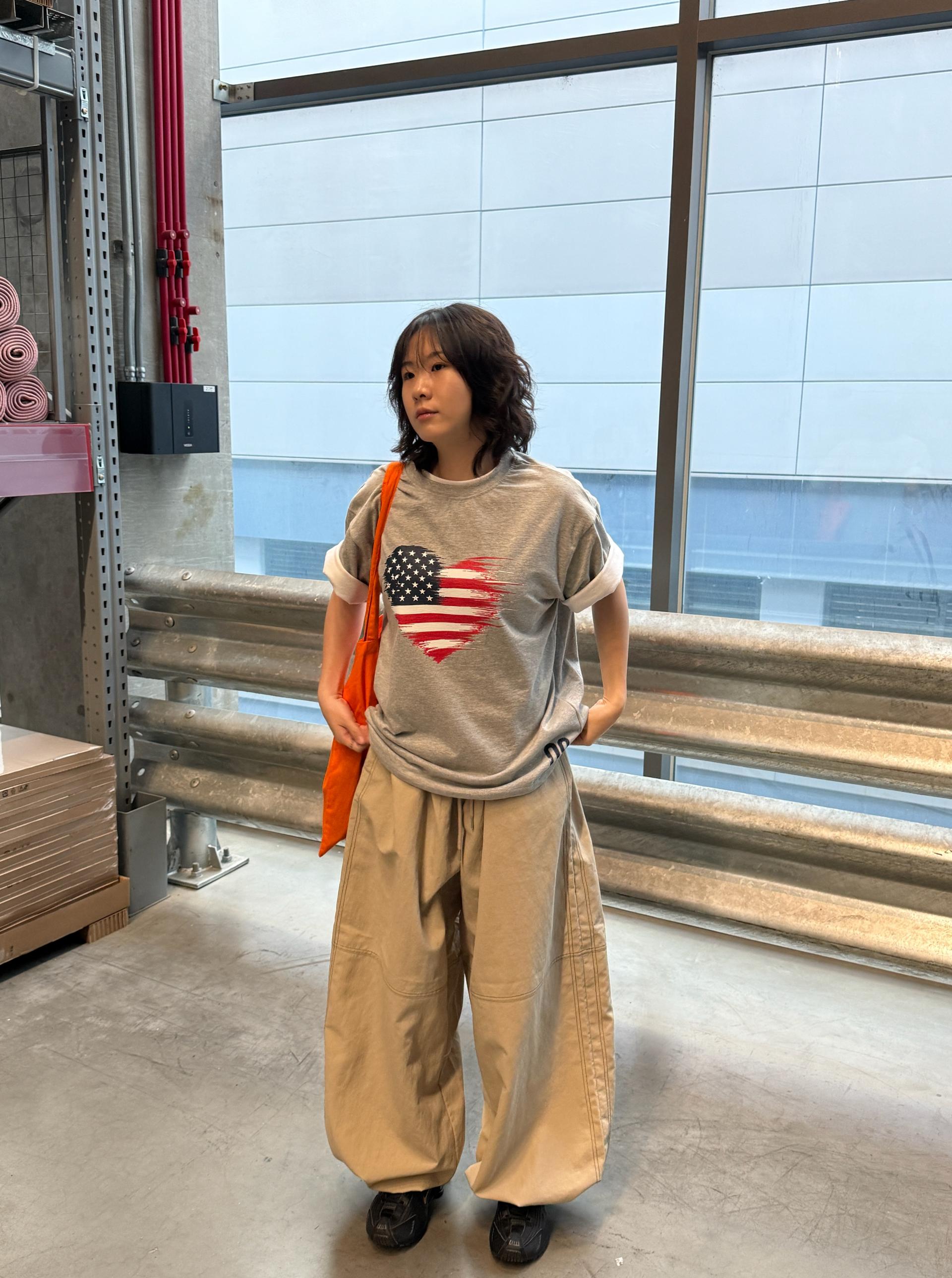 (USNISEX) Vintage USA Heart Tee