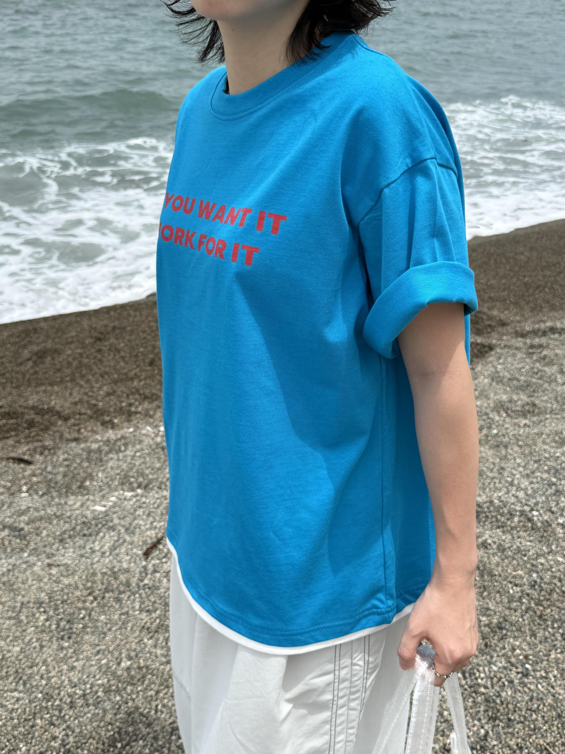 (UNISEX) Layered Slogan Tee
