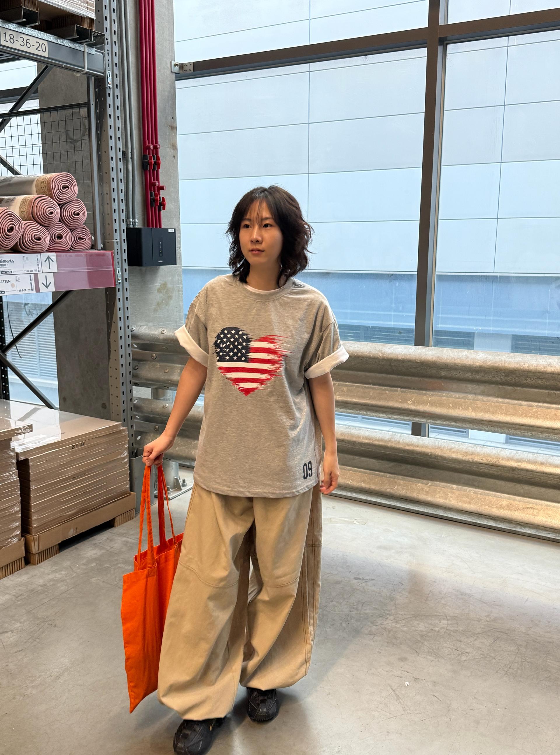 (USNISEX) Vintage USA Heart Tee