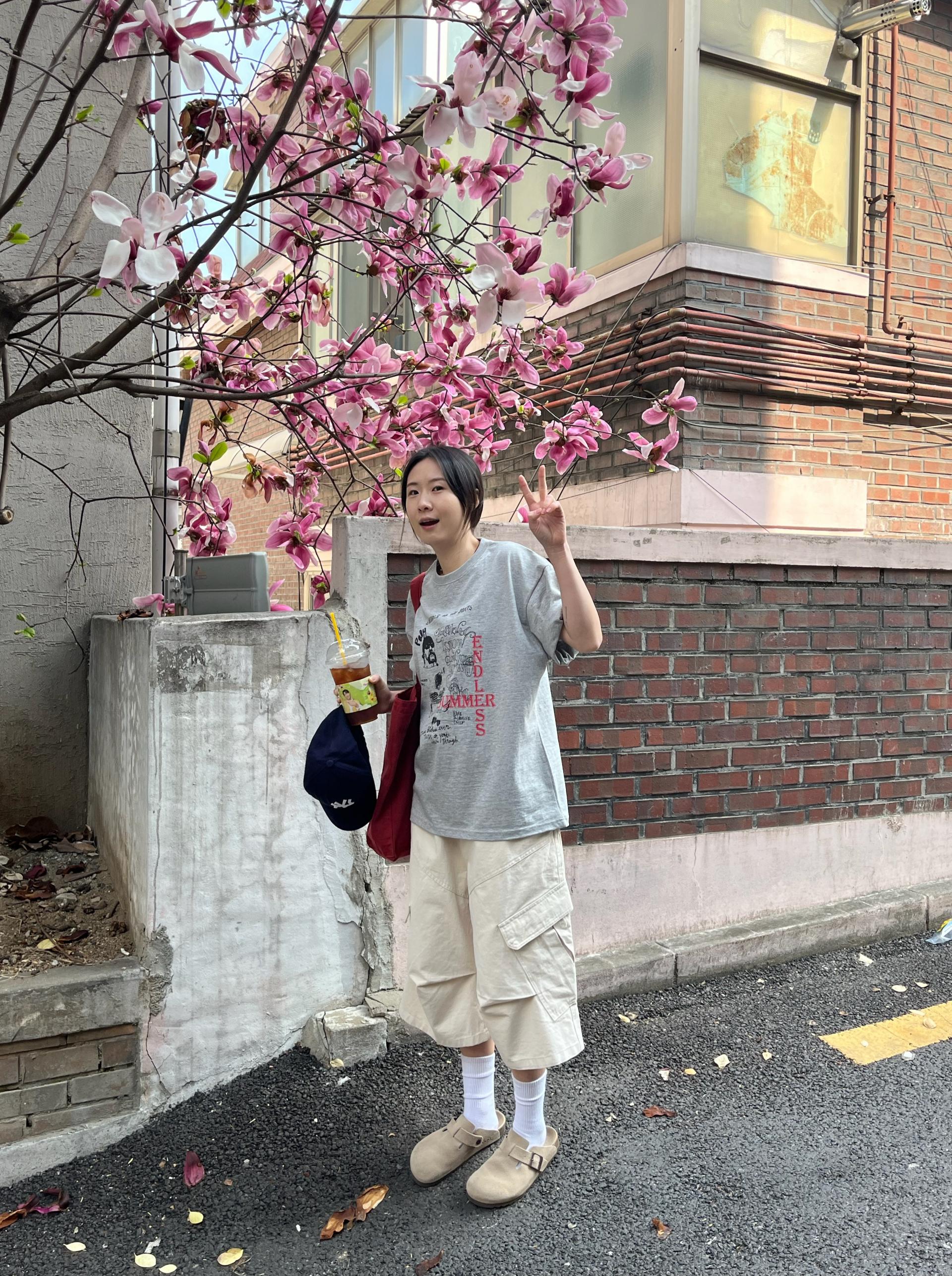 (UNISEX) Line Cargo Bermuda Pants