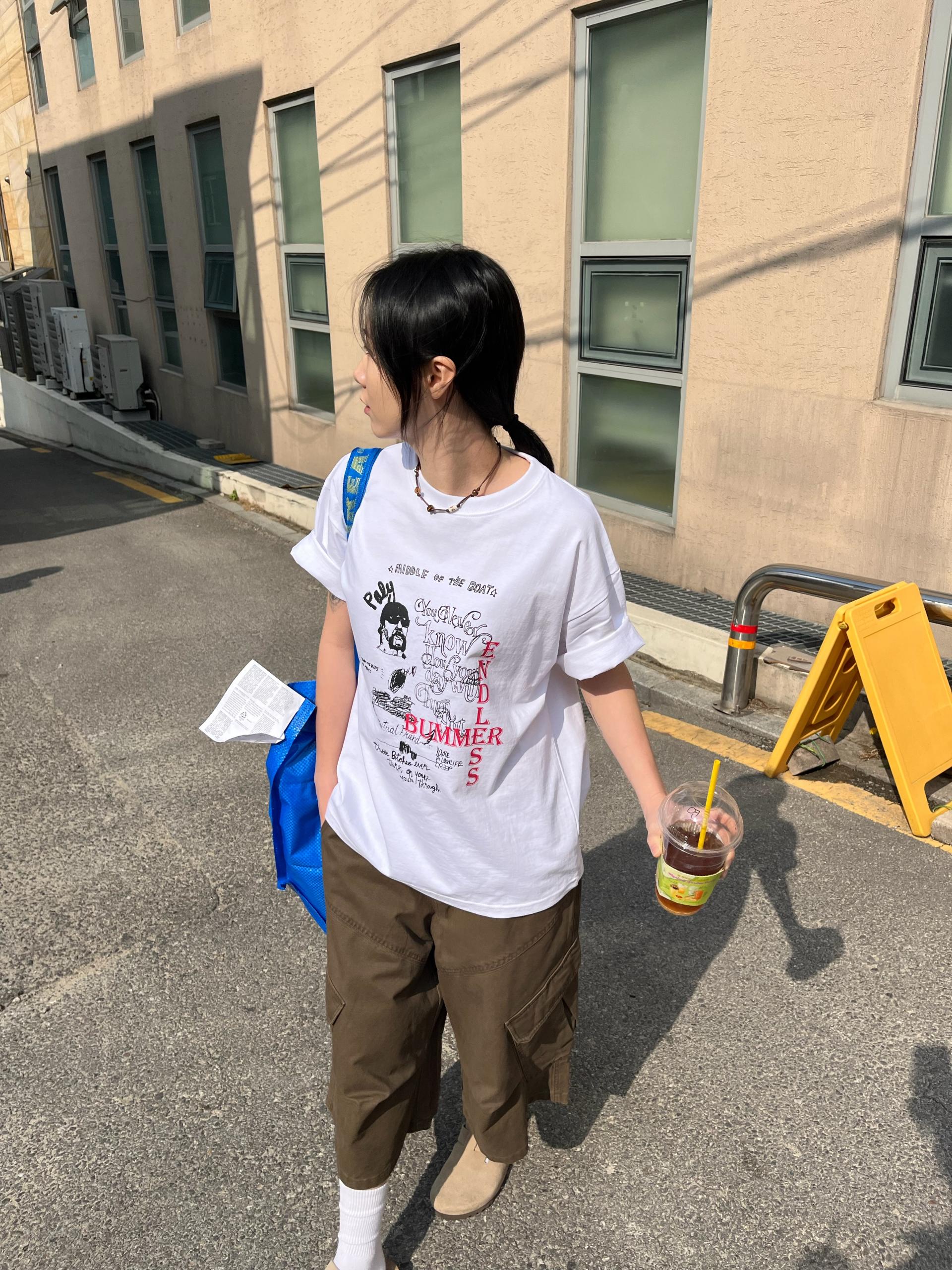 (UNISEX) Line Cargo Bermuda Pants