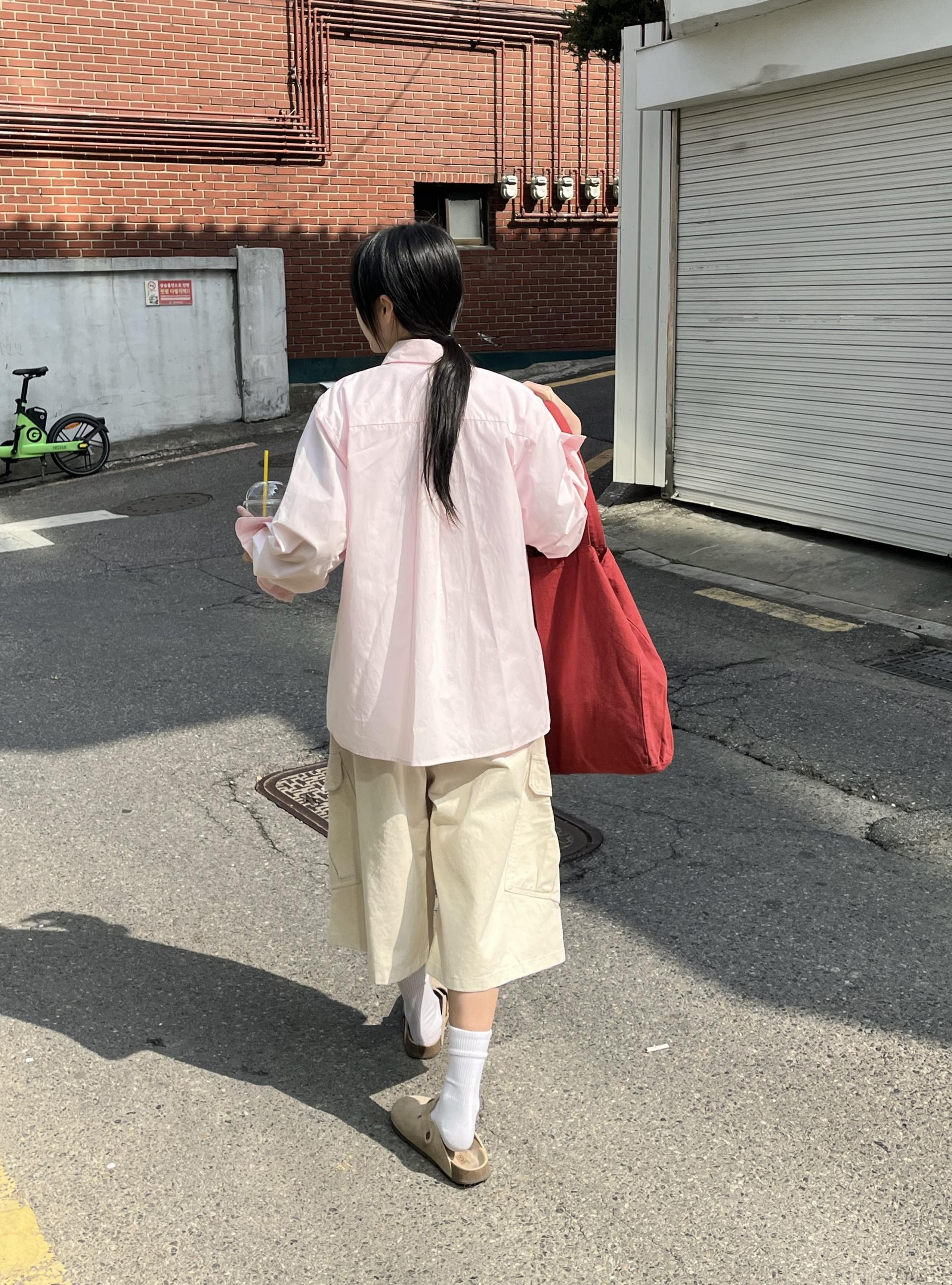 (UNISEX) Line Cargo Bermuda Pants