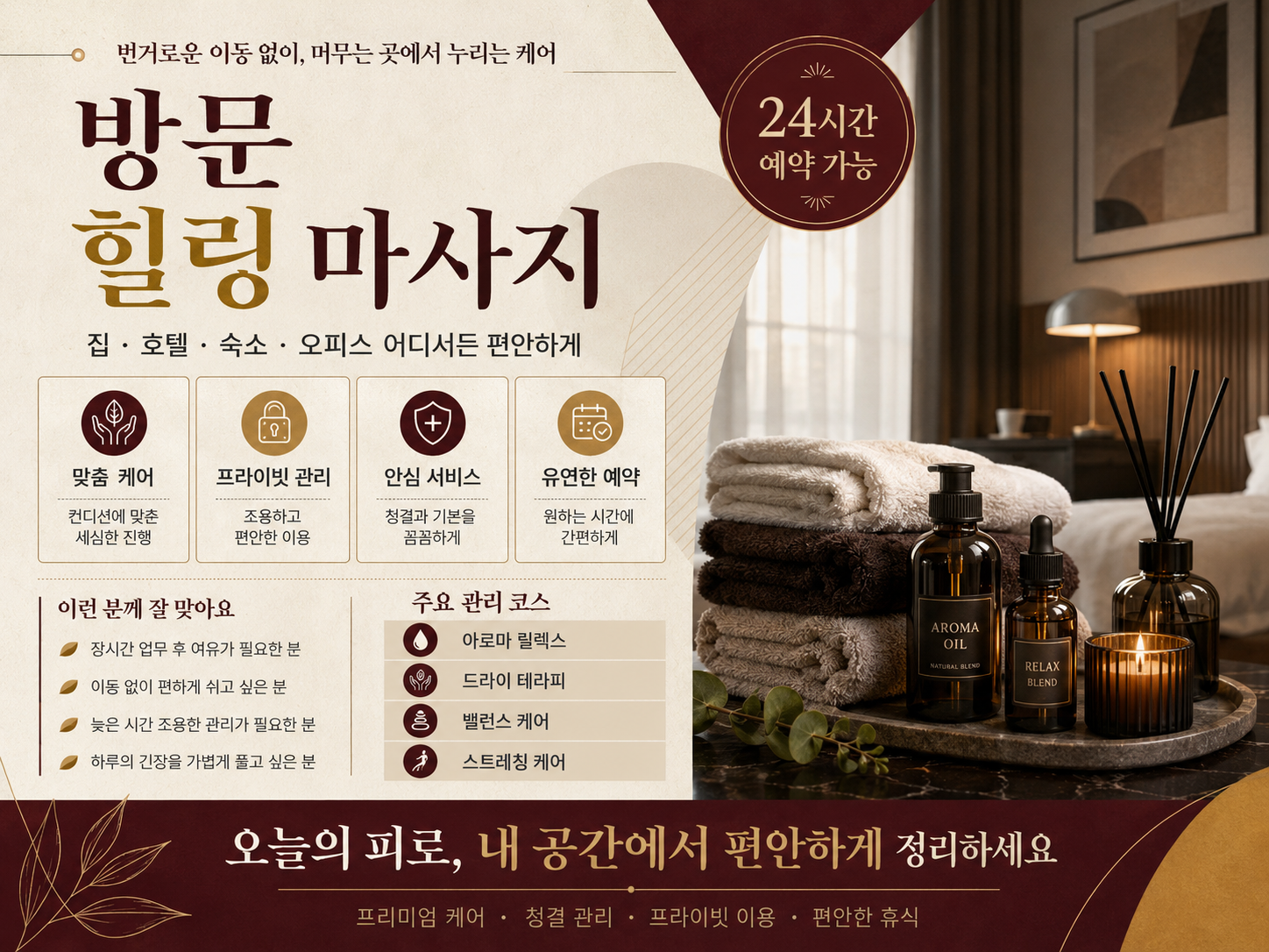 이동읍 출장 마사지 고객 맞춤 상담 기반 건강한 휴식 습관 형성을 지원하는 방문 프로그램
