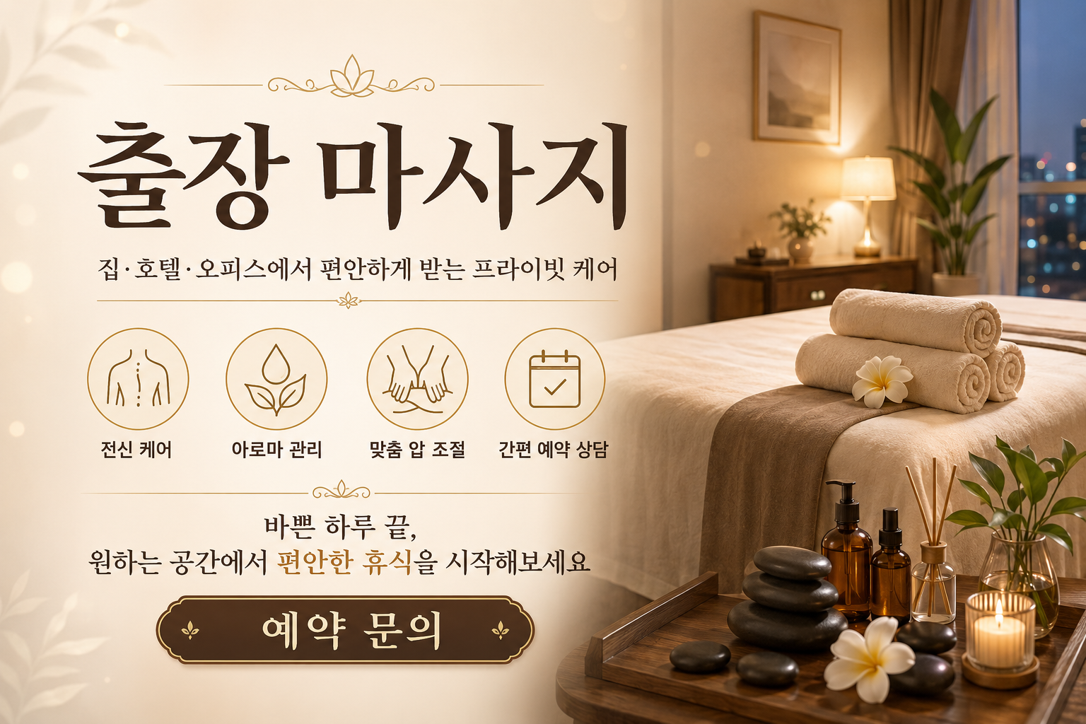 일산동구 프리미엄 출장 마사지 면역력증진 집중 케어 긴장 완화 중심 맞춤 홈케어 컨디션 회복 프로그램