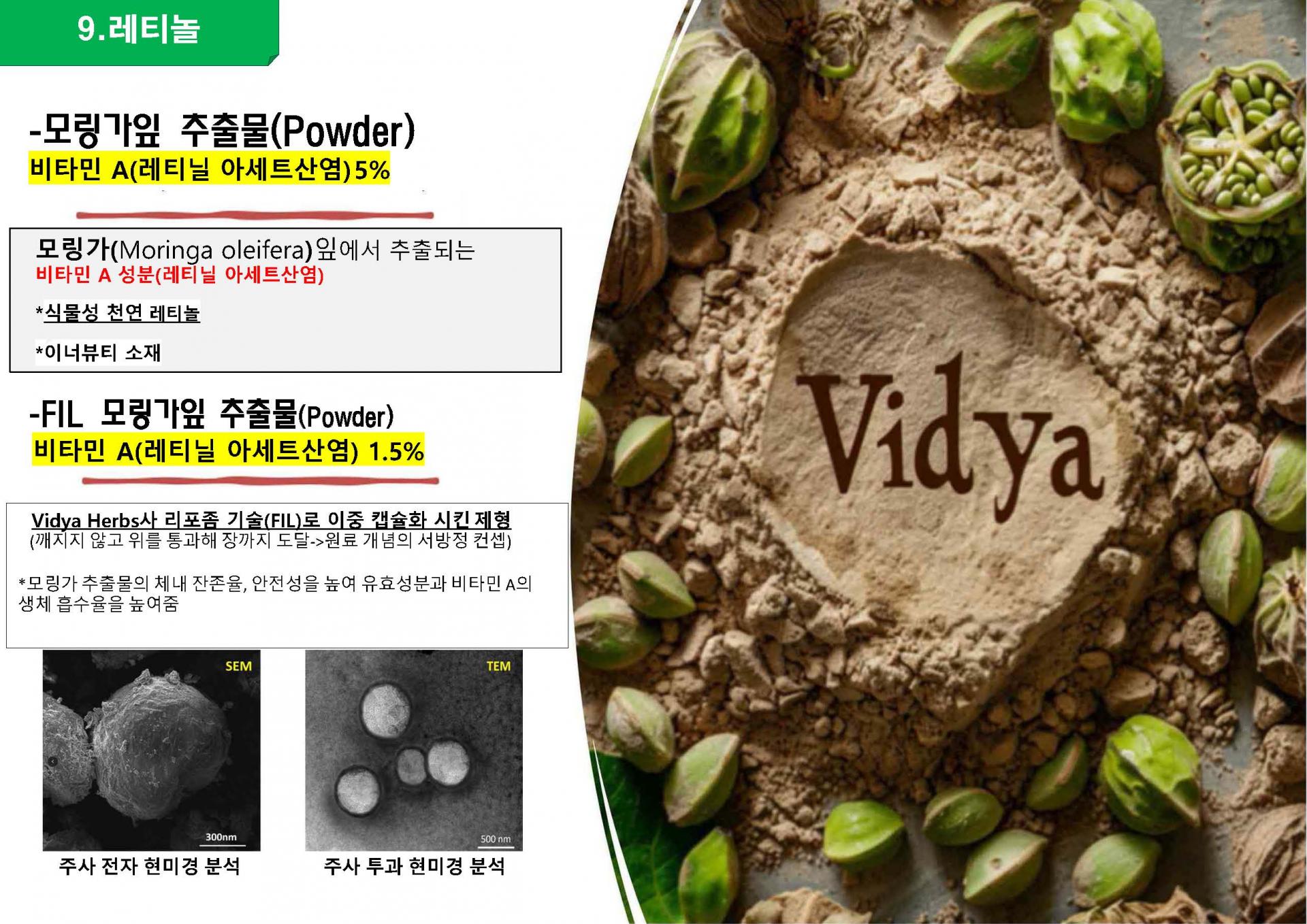 리포좀모링가잎추출분말