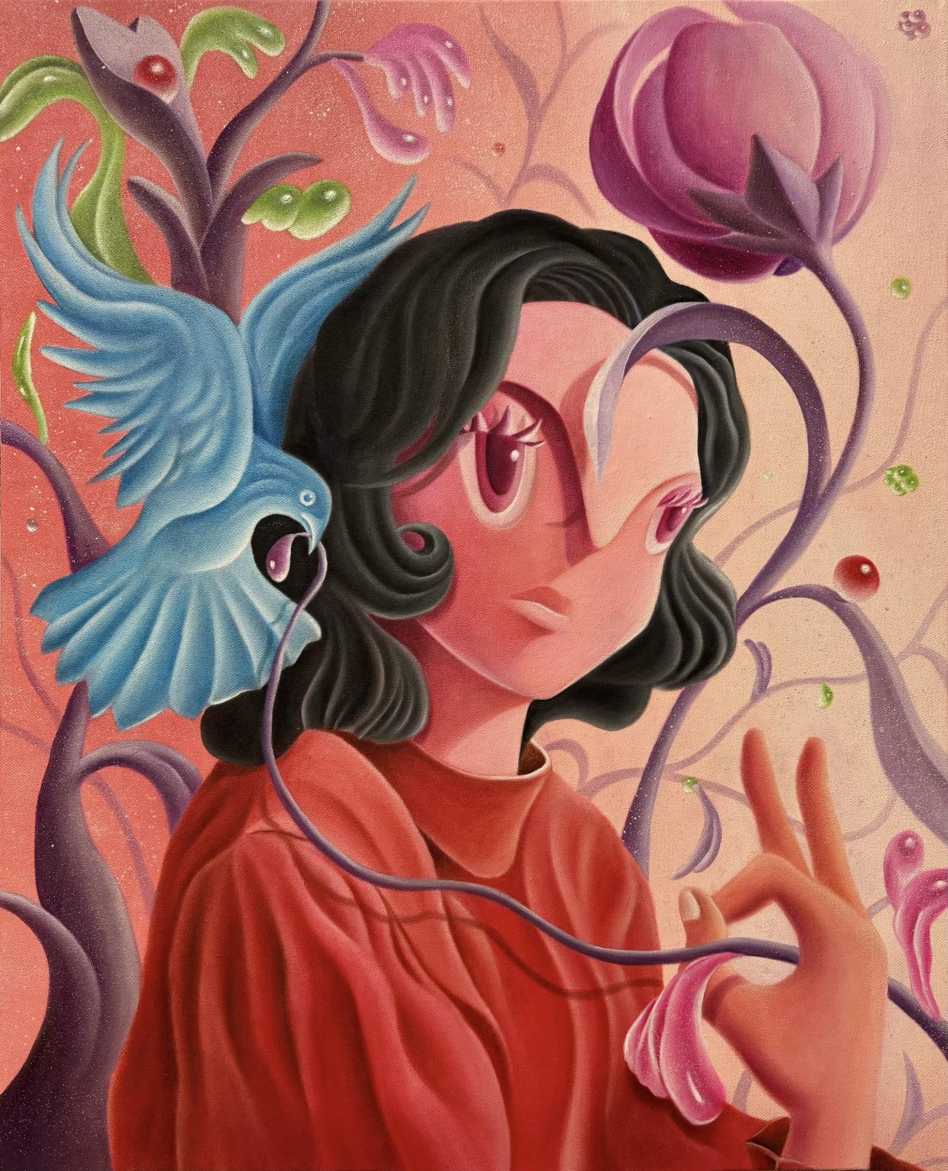 이록, Genesis Oasis, 2025. Oil on canvas, 65x53cm. 300만원.jpeg