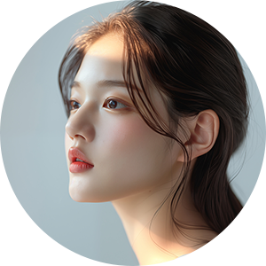 여성이 왼쪽을 멍하니 바라보는 모습