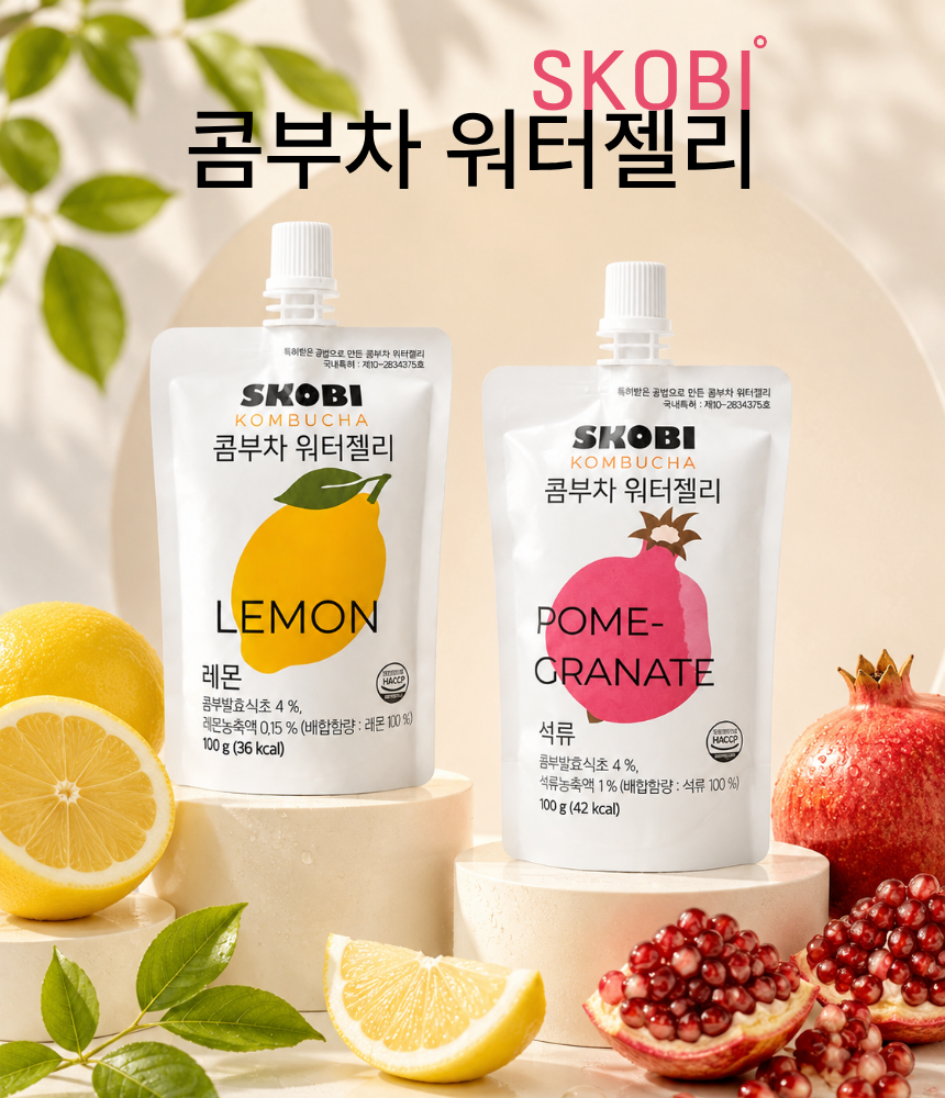 스코비 콤부차 워터젤리 레몬/석류 100ml x 10개