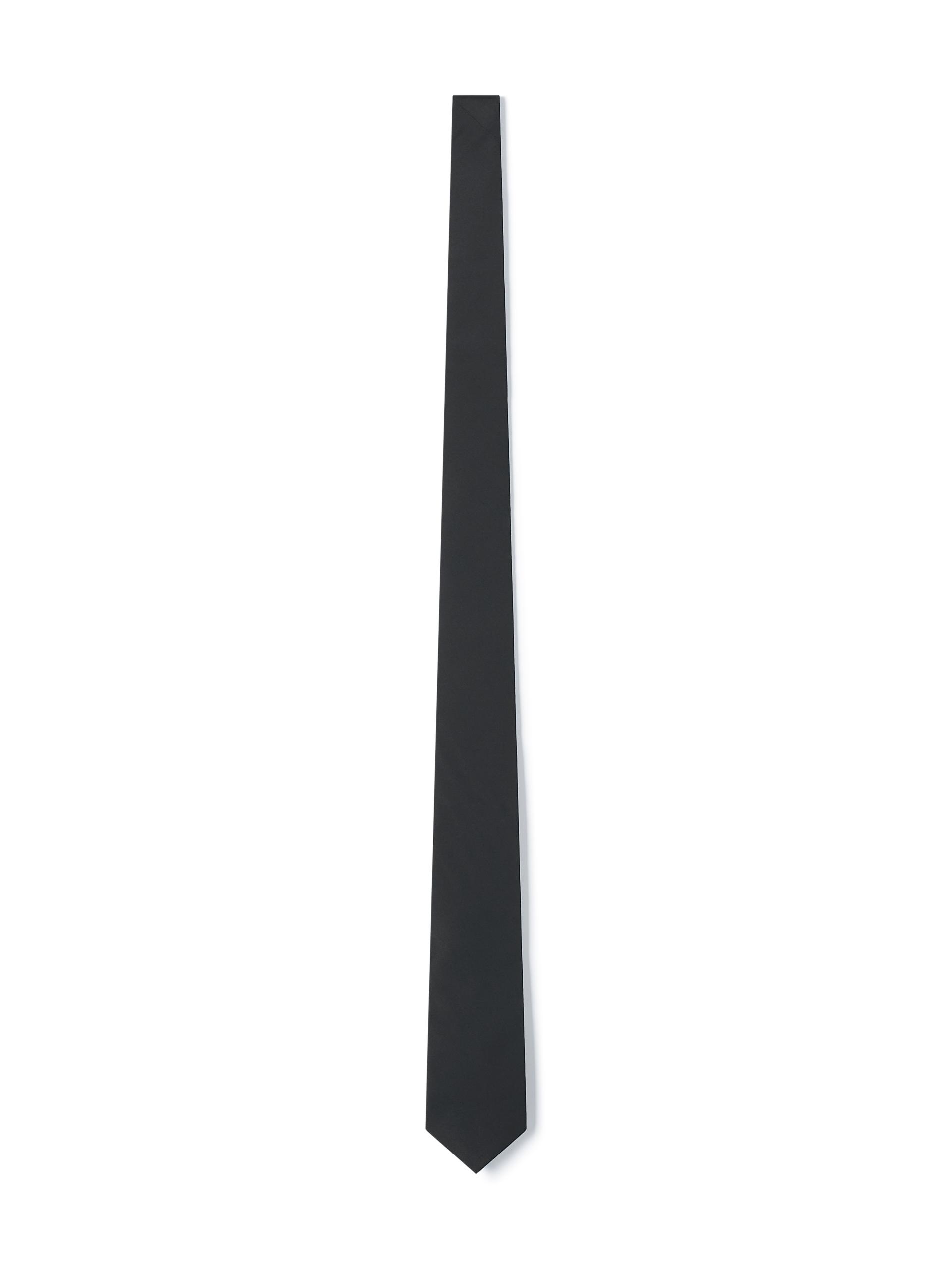 BLACK SILK SKINNY TIE