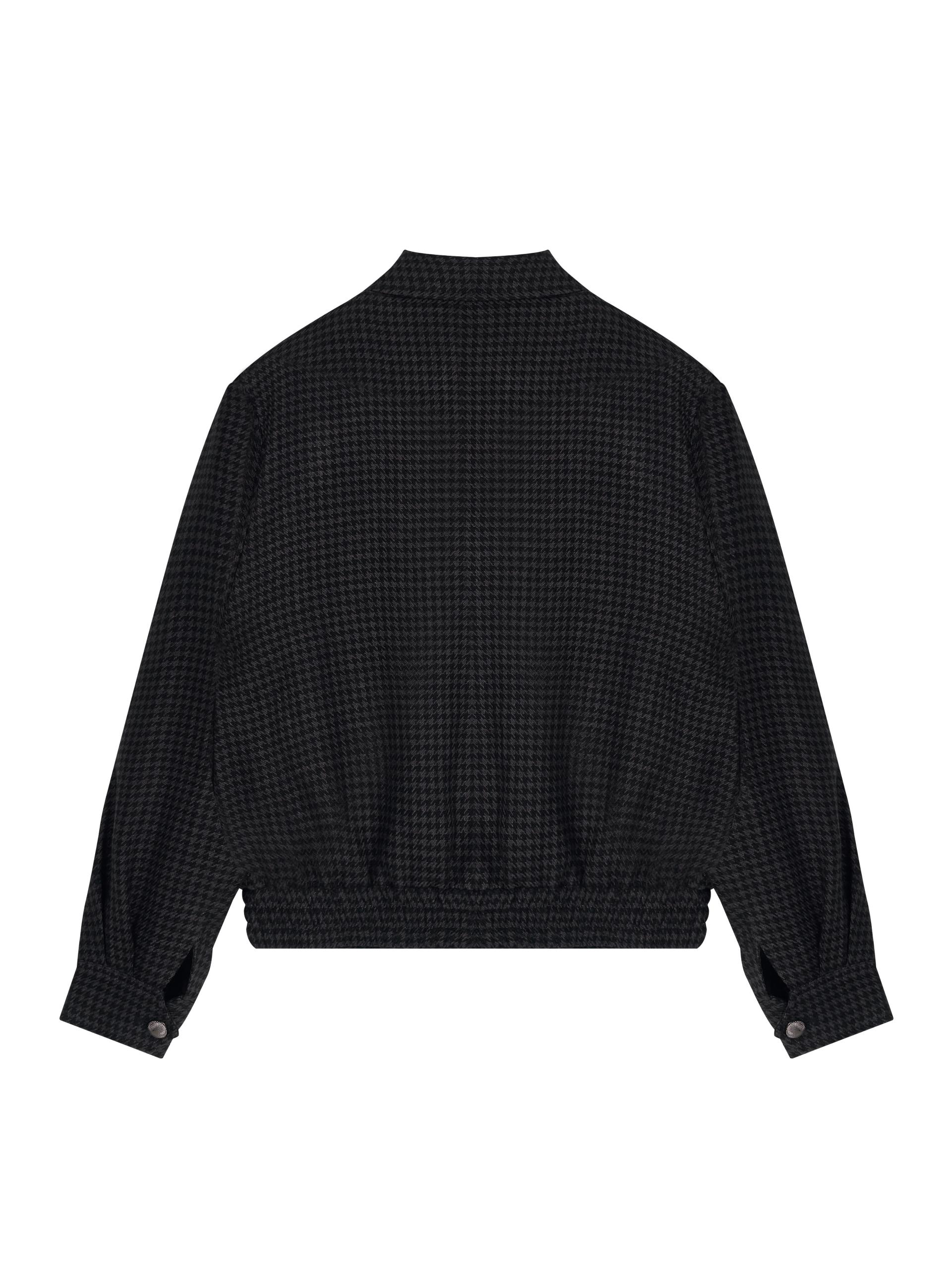 [PRE-ORDER] LINEN HOUNDTOOTH MILITARY JACKET