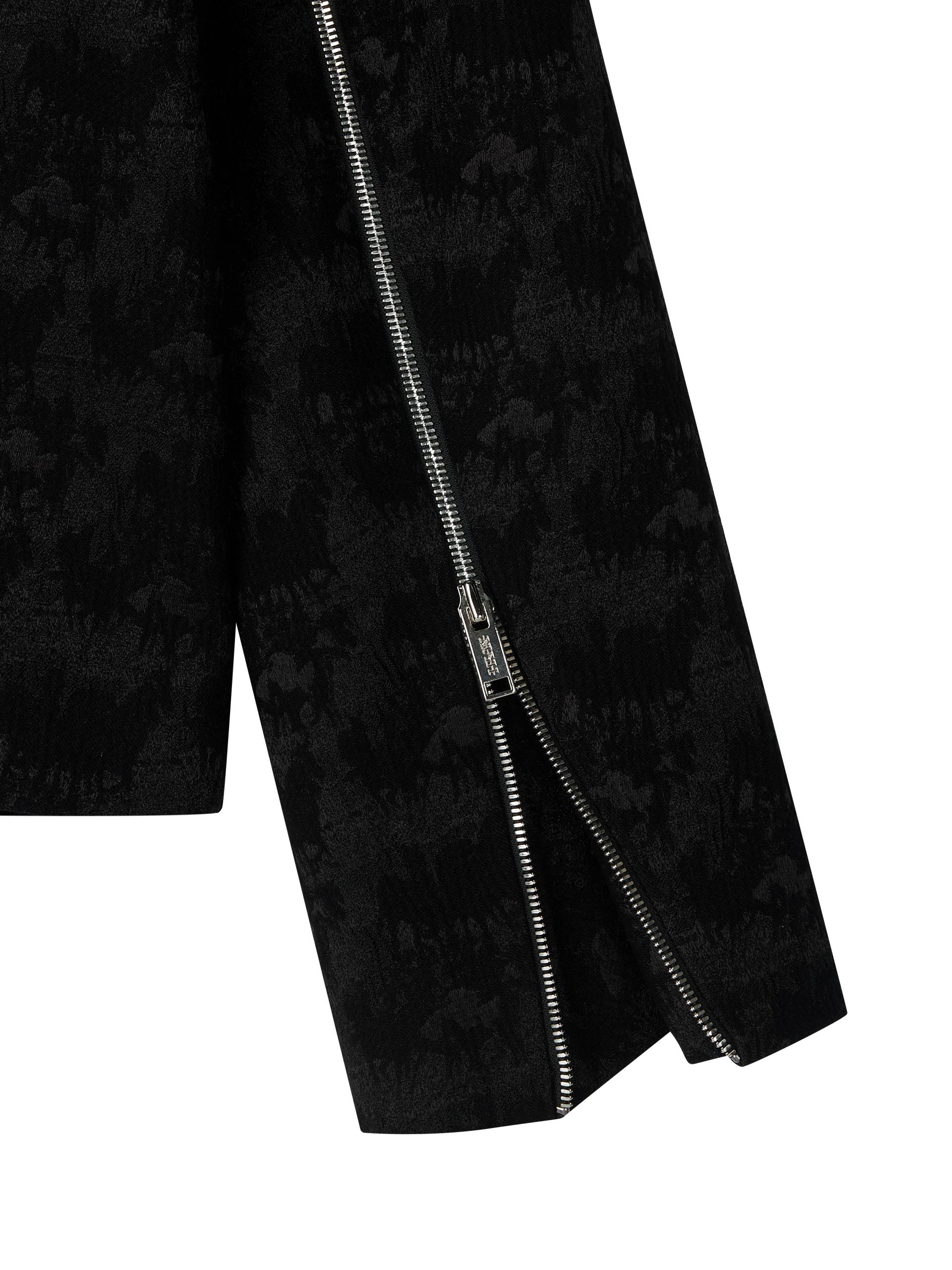 [CO:LLECTION] PEAKED COLLARLESS ZIPPER SUIT JACKET