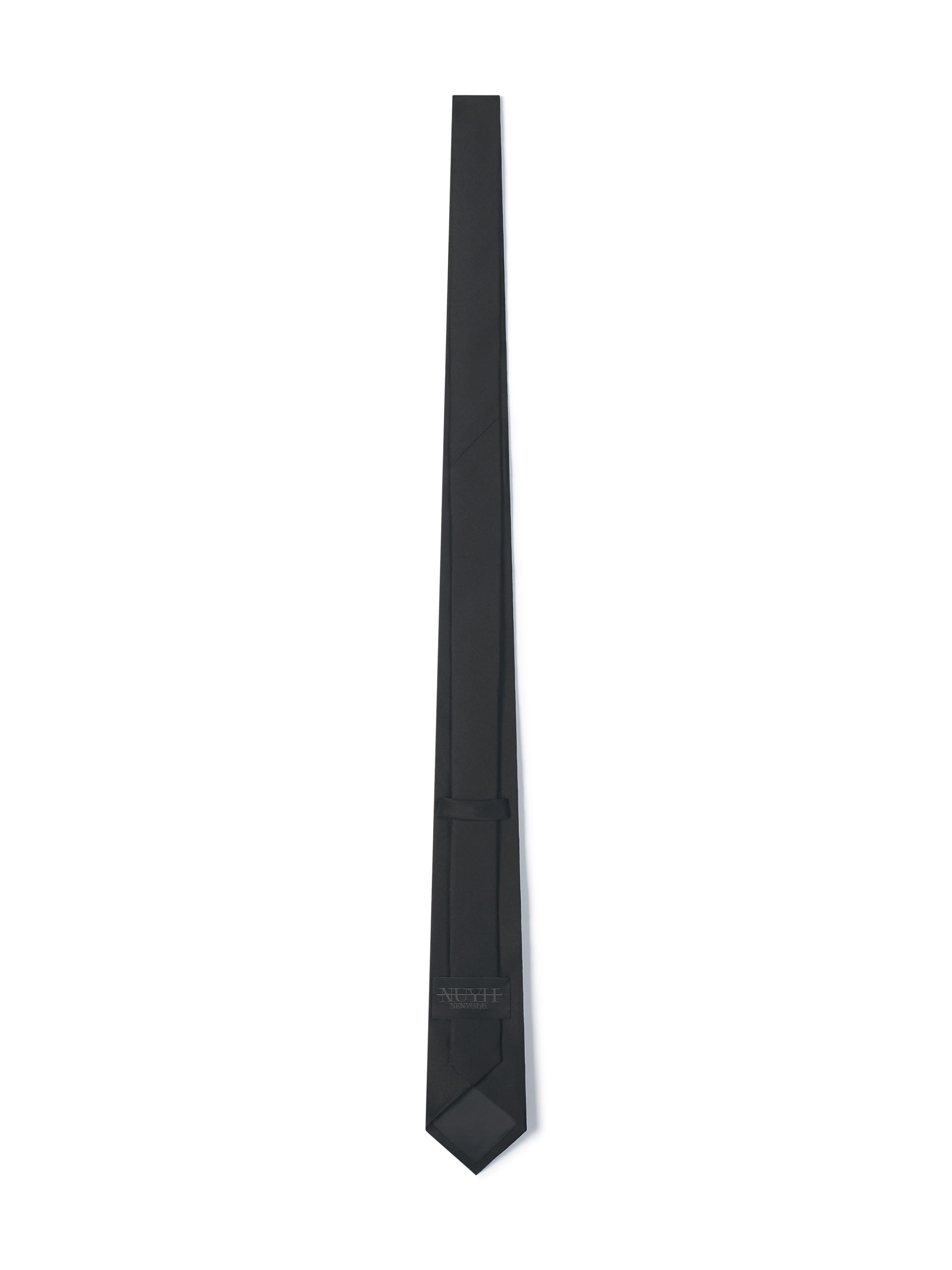 BLACK SILK SKINNY TIE