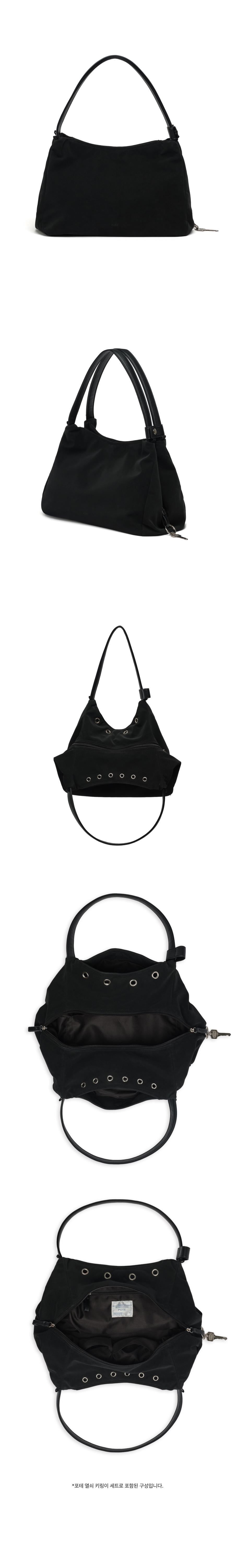 0018 One Drop Shoulder Bag_Dry Leather Black