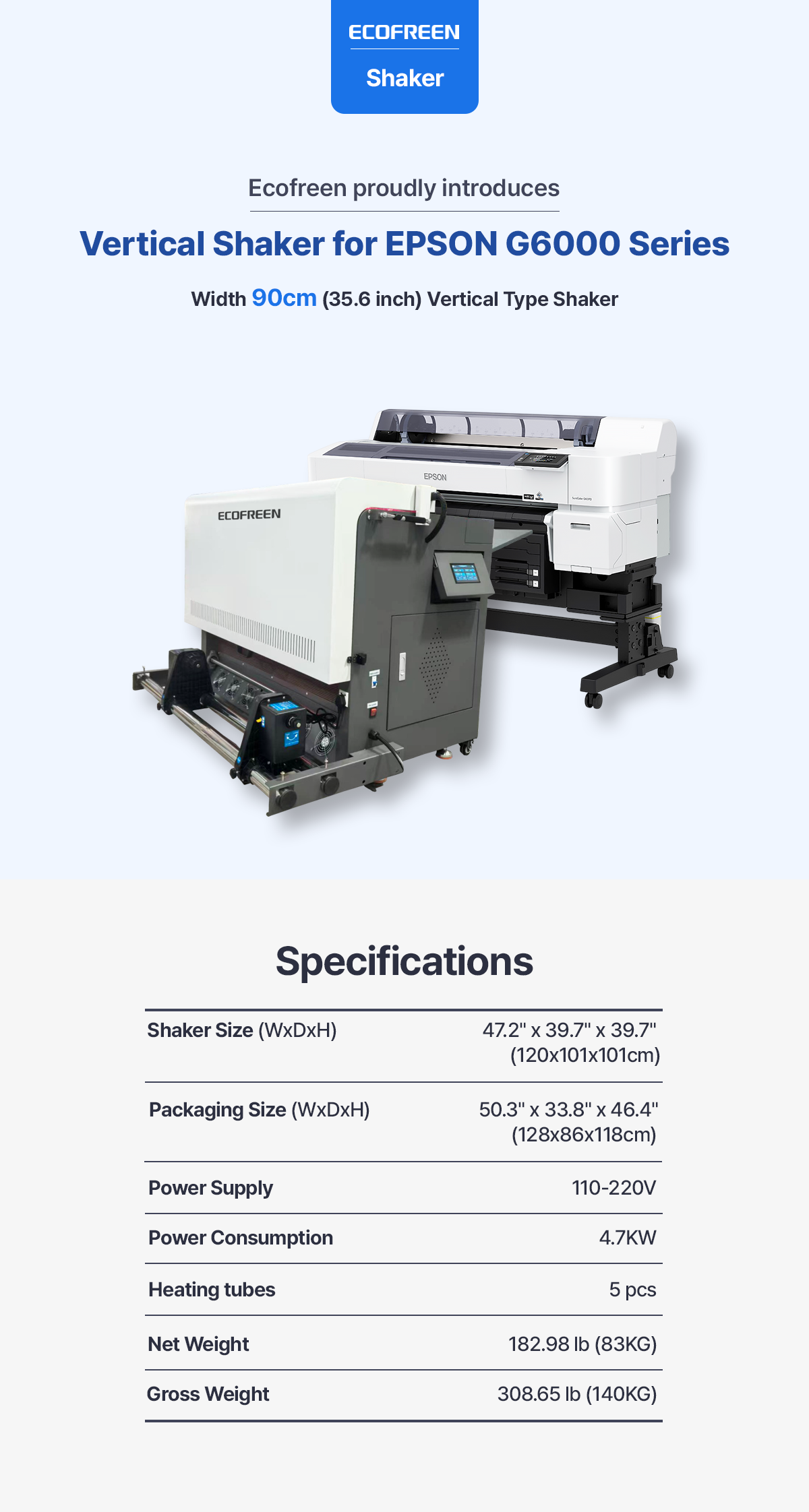 Ecofreen G90V Shaker