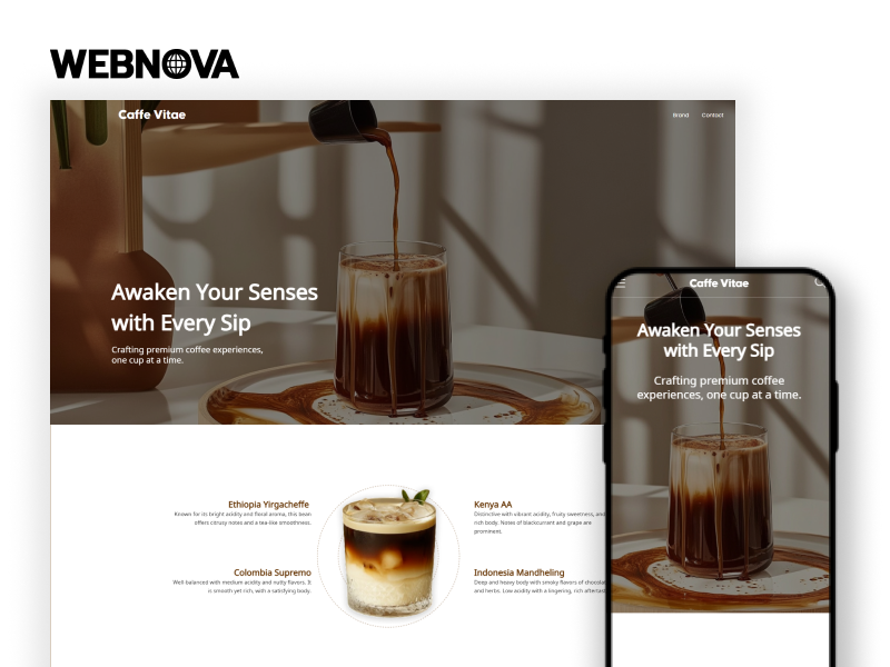 카페 홈페이지 웹사이트