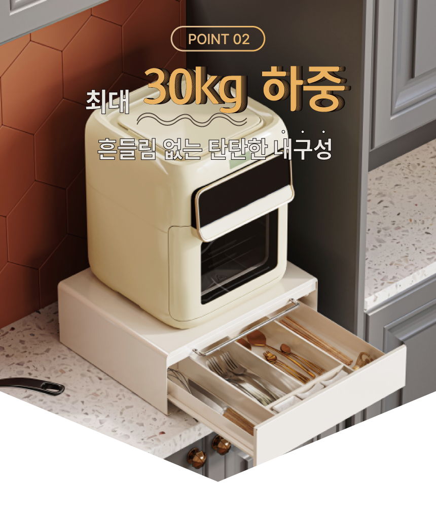 [공동구매] 콩순이네 X 호랑소랑 | 2단 주방선반 S/L