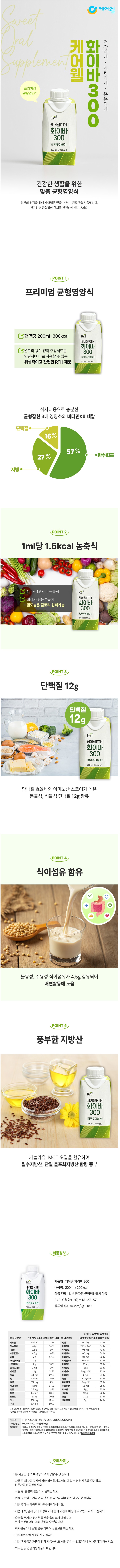 케어웰 화이바 RTH300[200ml(18팩)]