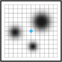 암점이 보이는 모습