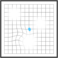 선이 휘어지고 끊어진 모습