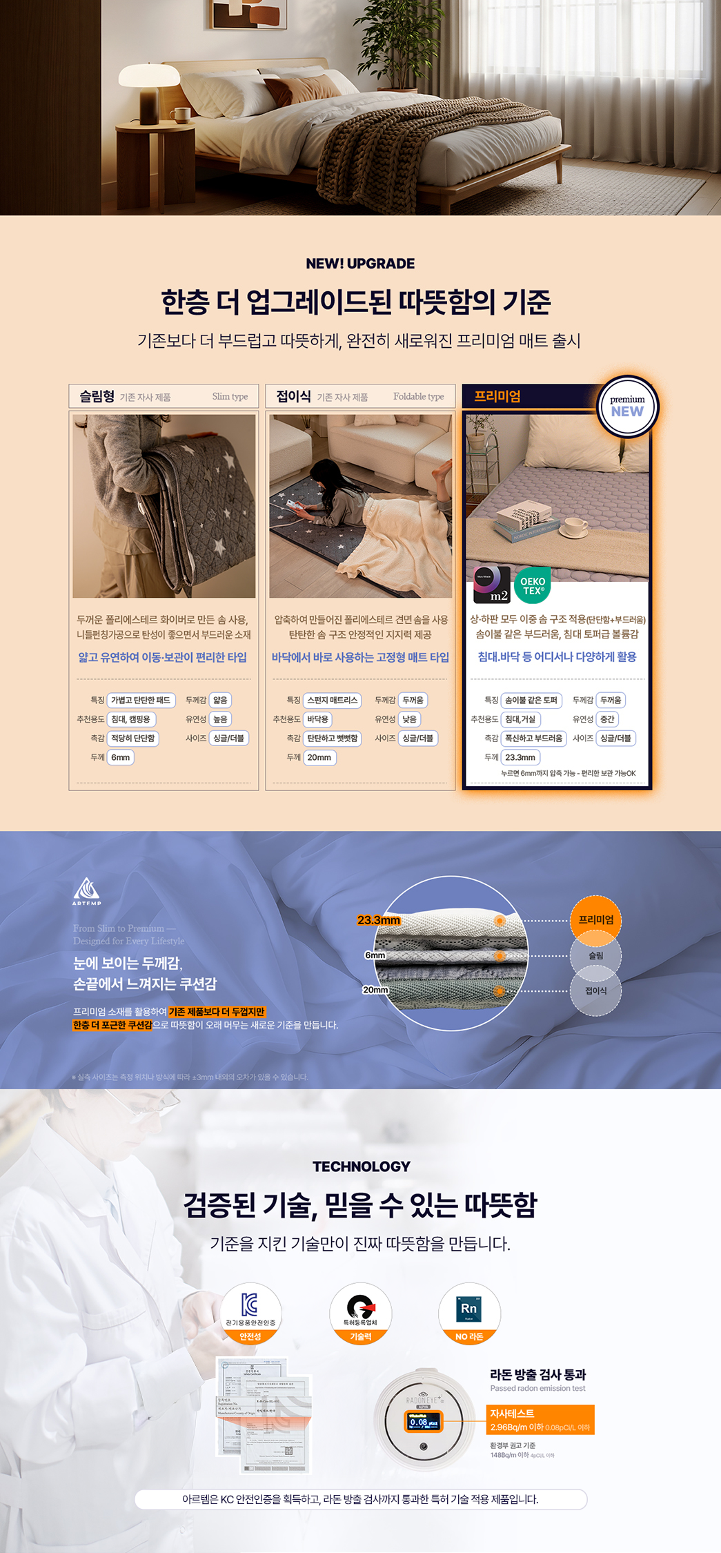 [아르템] 프리미엄 알러지케어 마이크로 탄소매트
