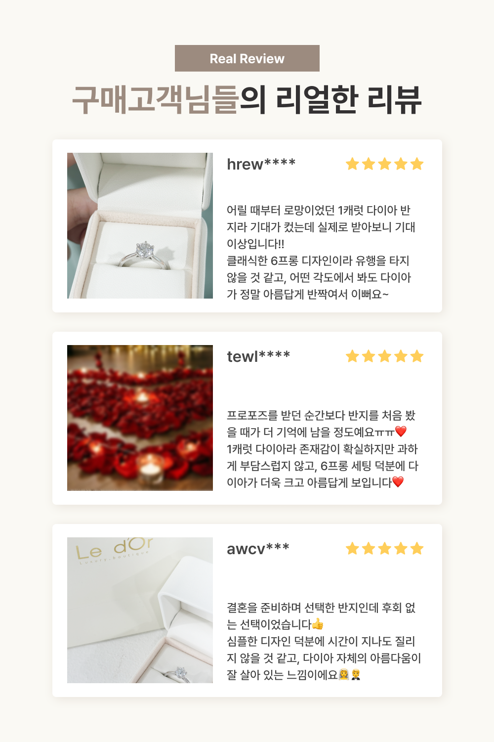 [광의남자 시크릿 특가] IGI 랩다이아몬드 6프롱 1캐럿 라운드컷 반지