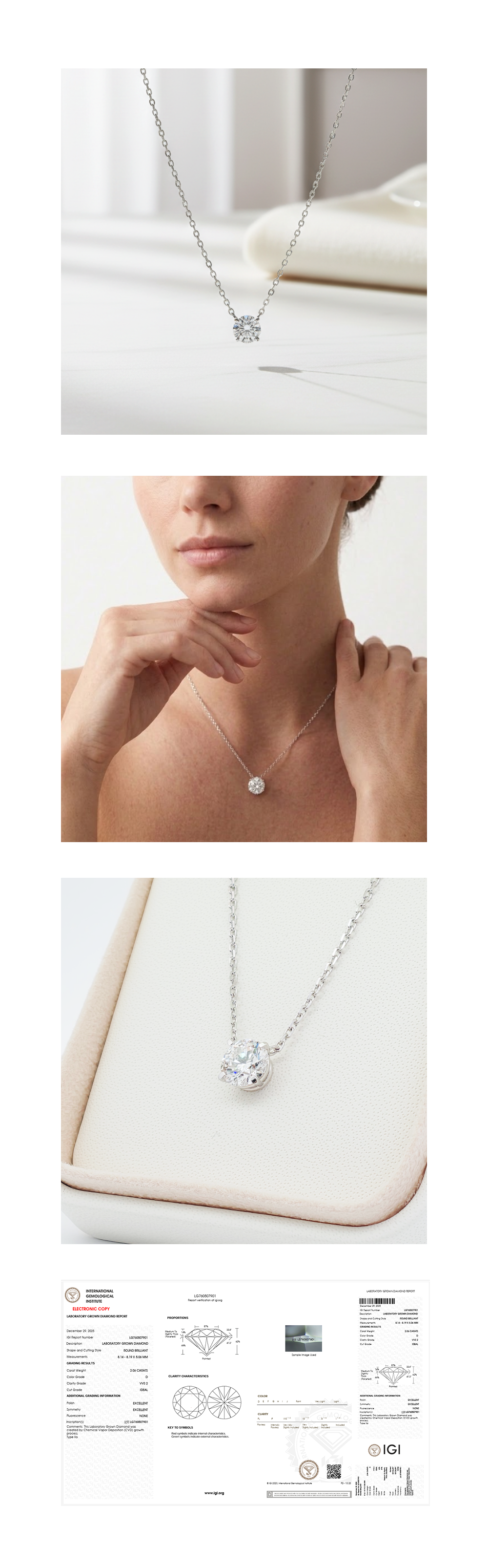 LUMIÈRE SOLITAIRE NECKLACE 루미에르 솔리테어 네크리스 2캐럿