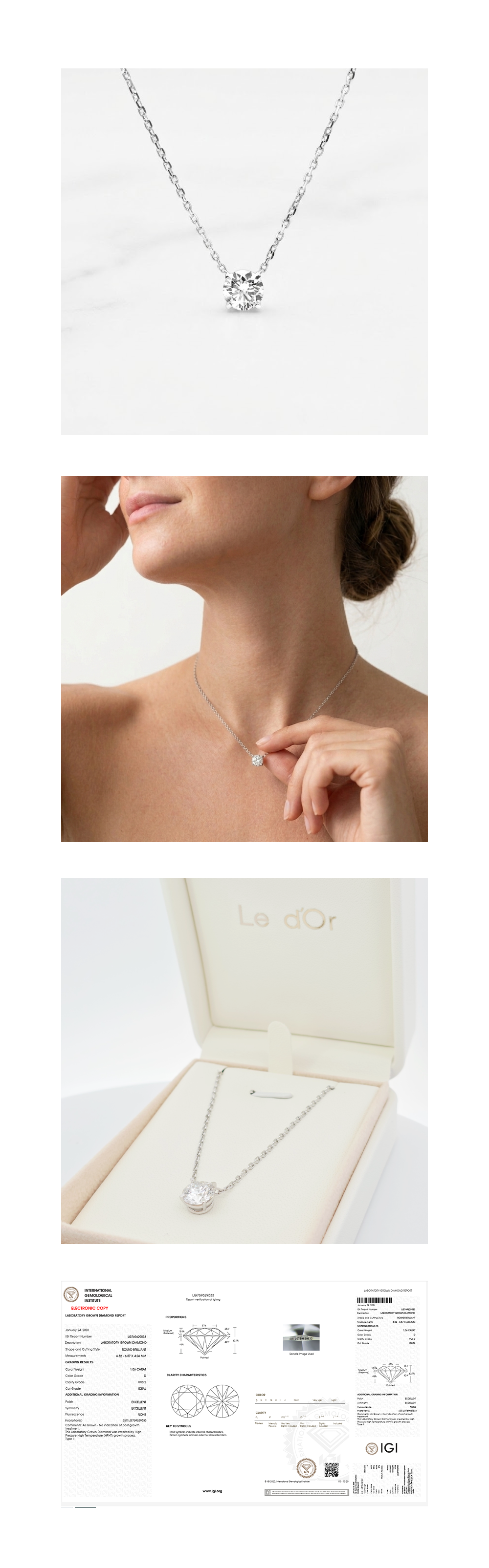 LUMIÈRE SOLITAIRE NECKLACE 루미에르 솔리테어 네크리스 1캐럿