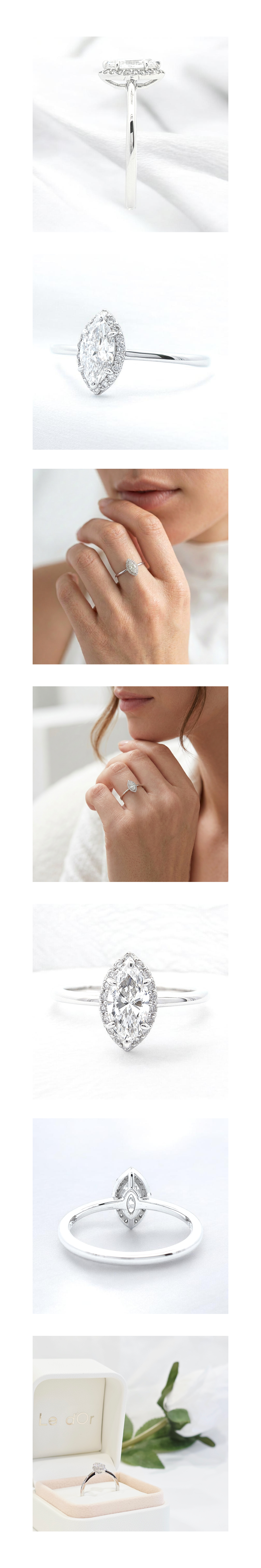 ÉTOILE MARQUISE HALO RING 에뜨왈 마퀴즈 헤일로 링