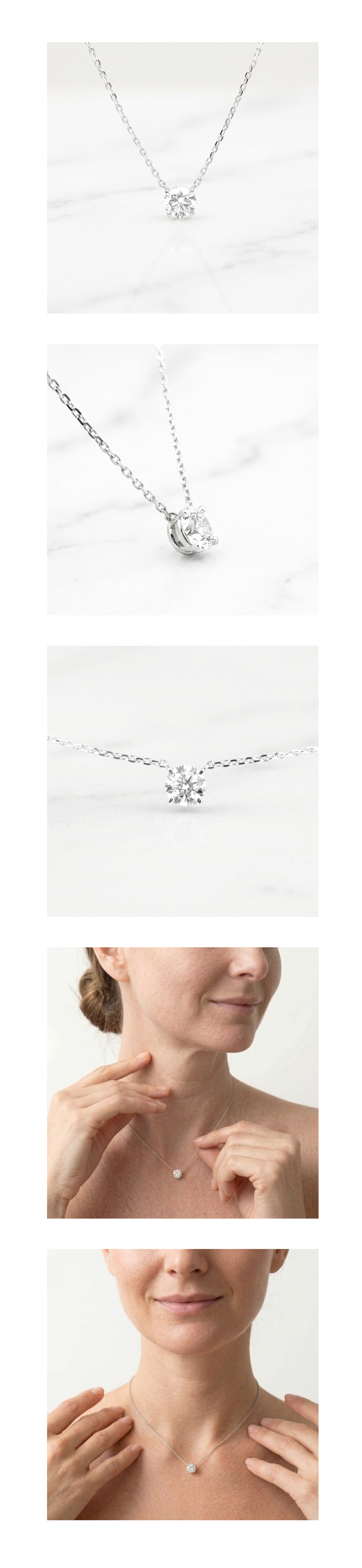 LUMIÈRE SOLITAIRE NECKLACE 루미에르 솔리테어 네크리스 1캐럿