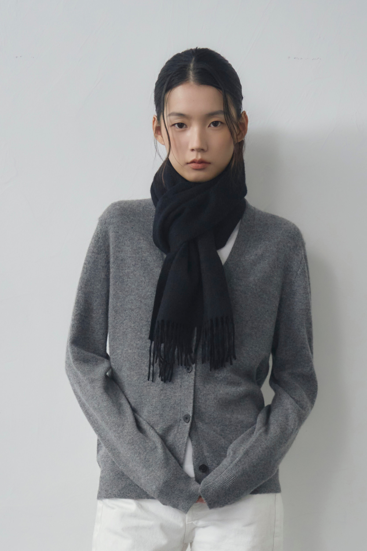 [캐시미어100] 베이직 머플러 MID GRAY 복제
