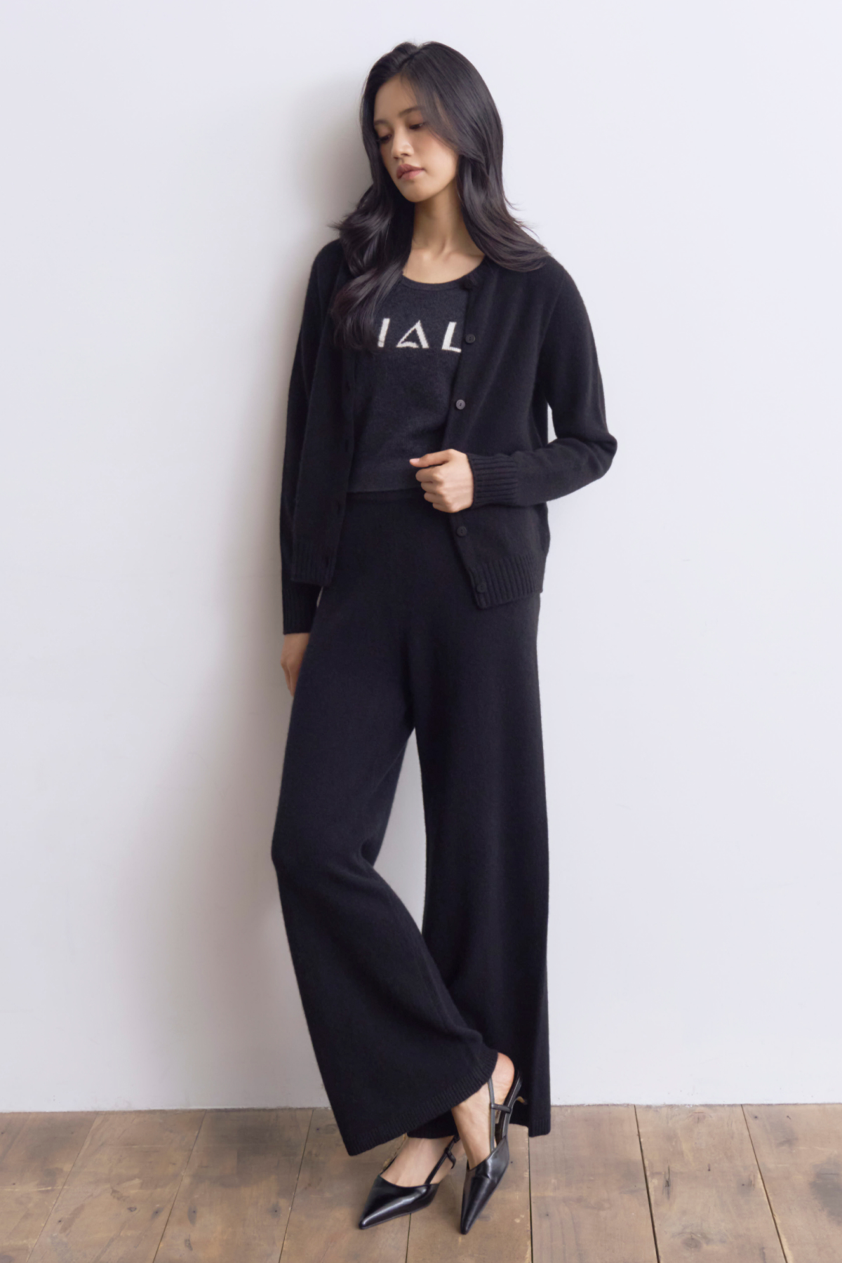 [캐시미어100] 라운지 팬츠 BLACK