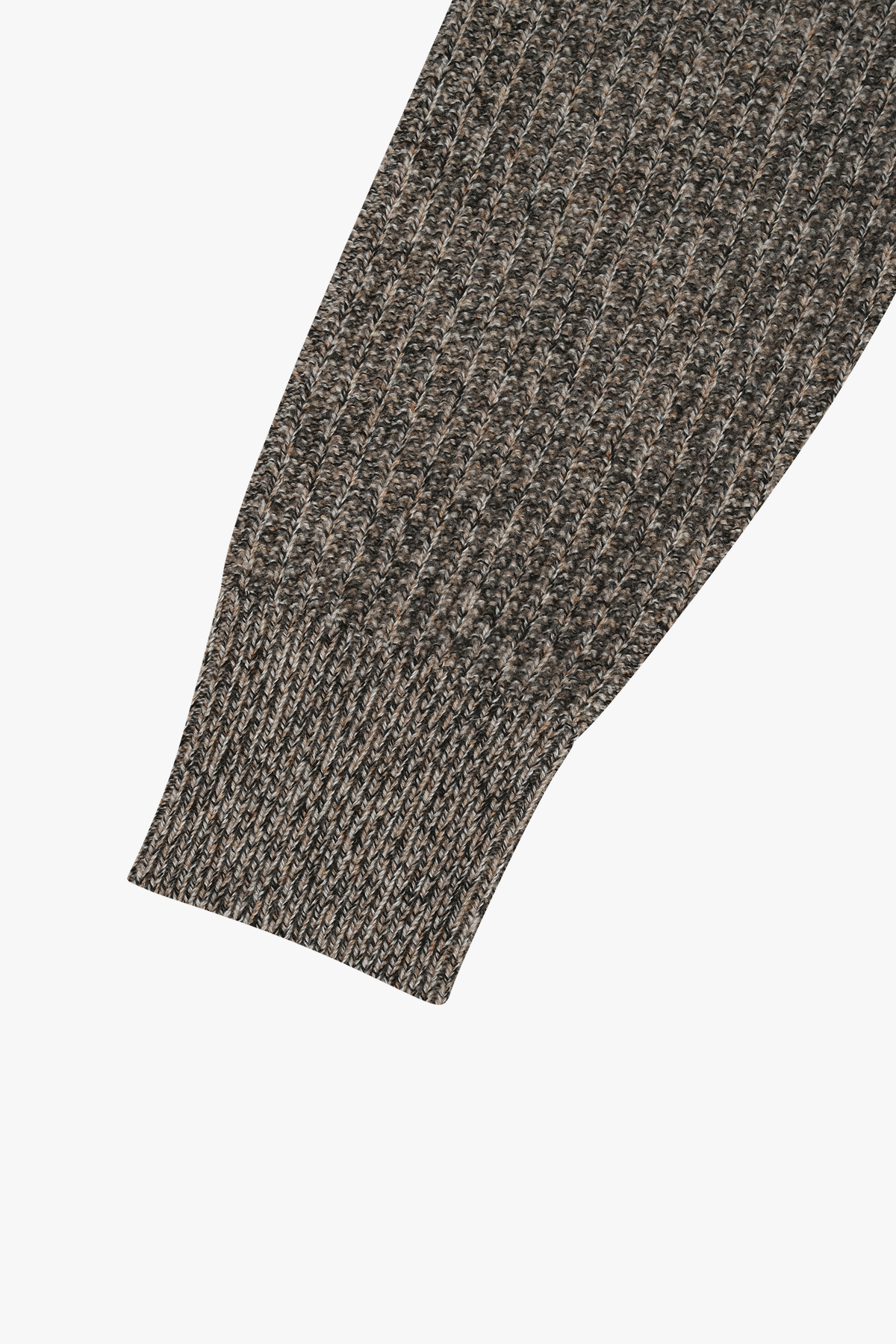 [캐시미어100] 하찌 라운드 니트 TWEED BROWN