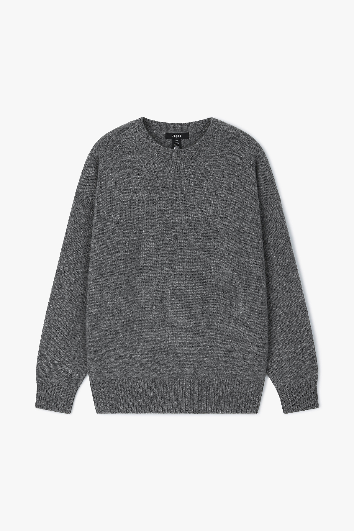 [캐시미어100] 루즈 핏 니트 스웨터 STEEL GRAY