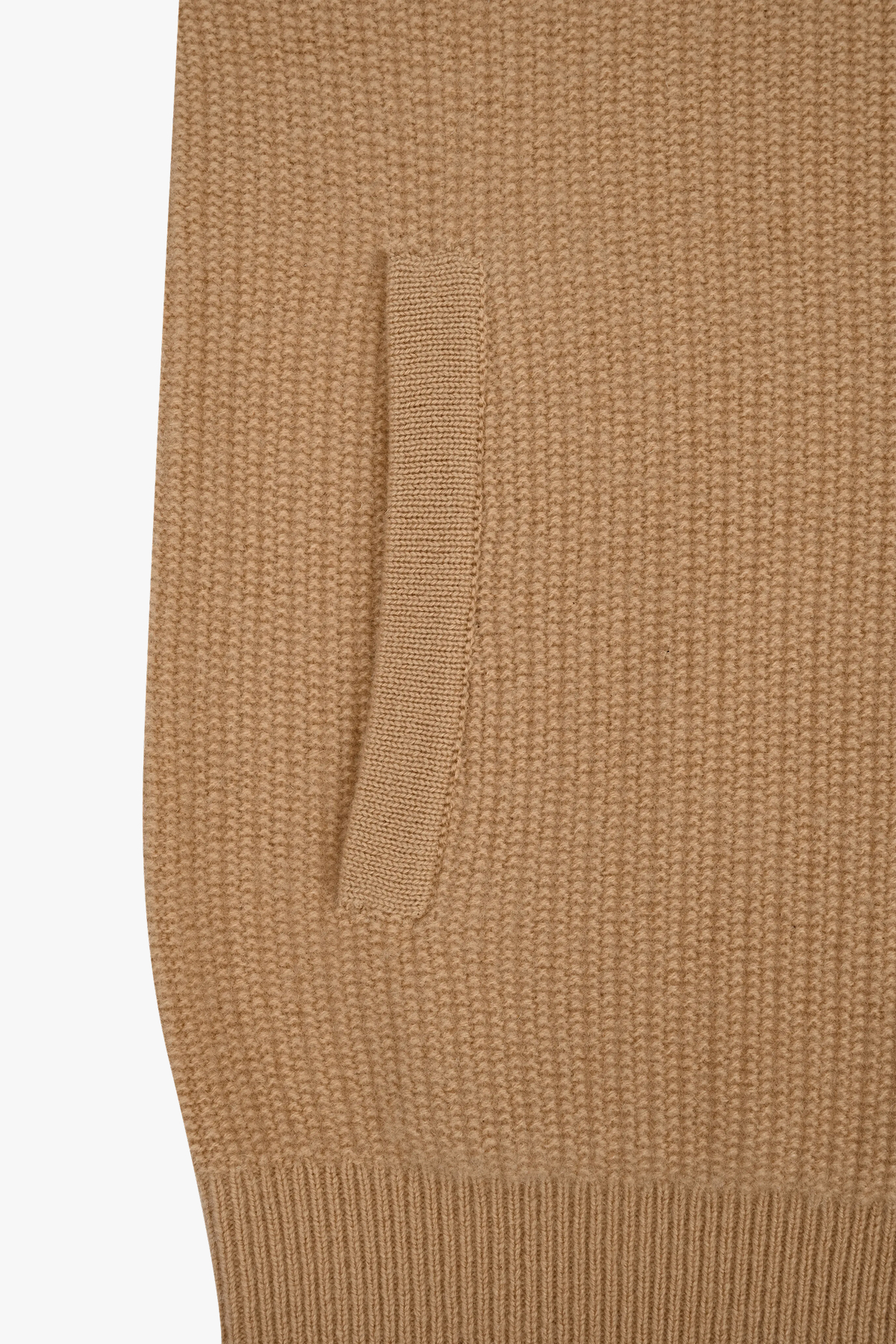 [캐시미어100] 집업 가디건 SOFT CAMEL