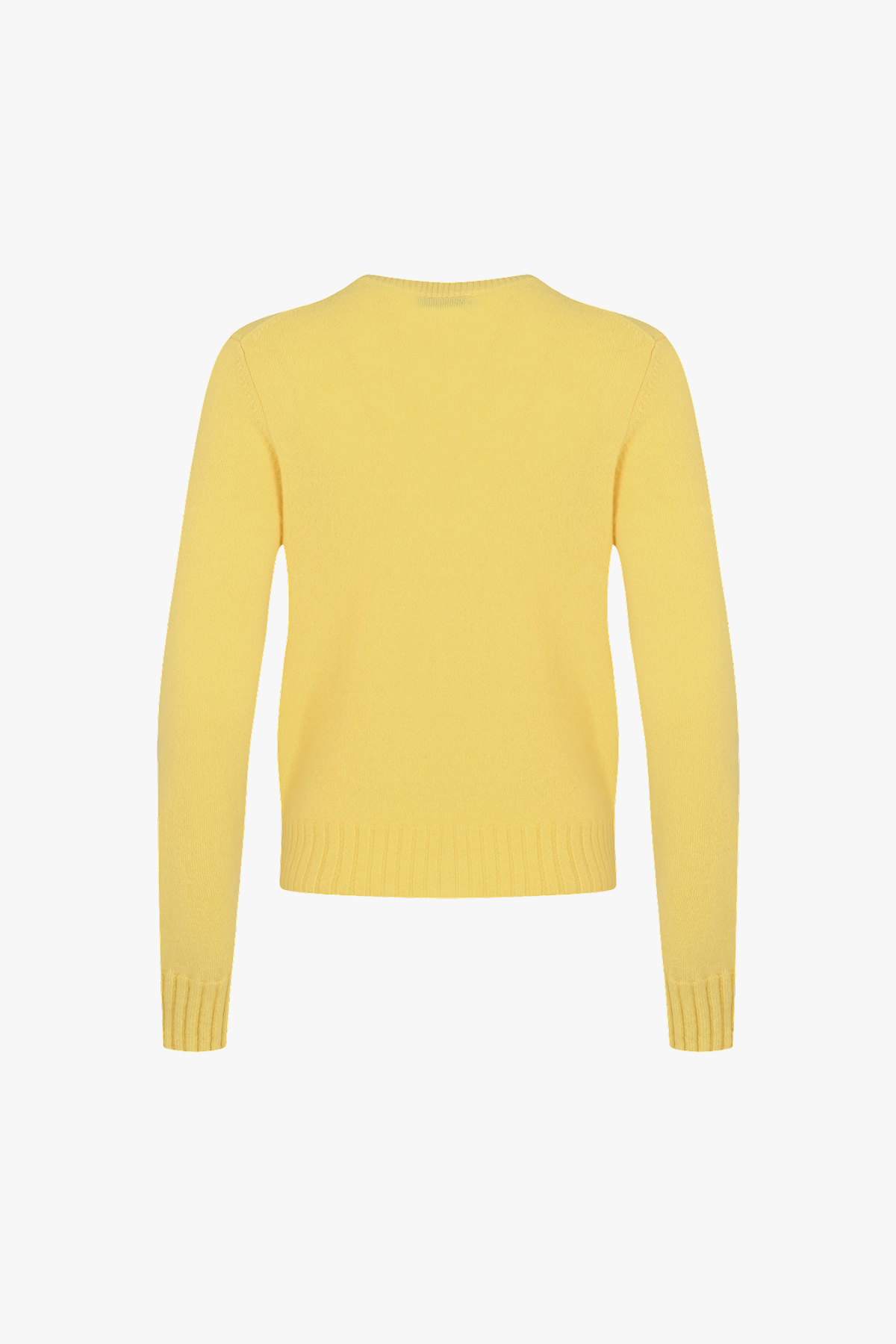 [캐시미어100] 에센셜 베이직 라운드넥 니트 SOFT YELLOW
