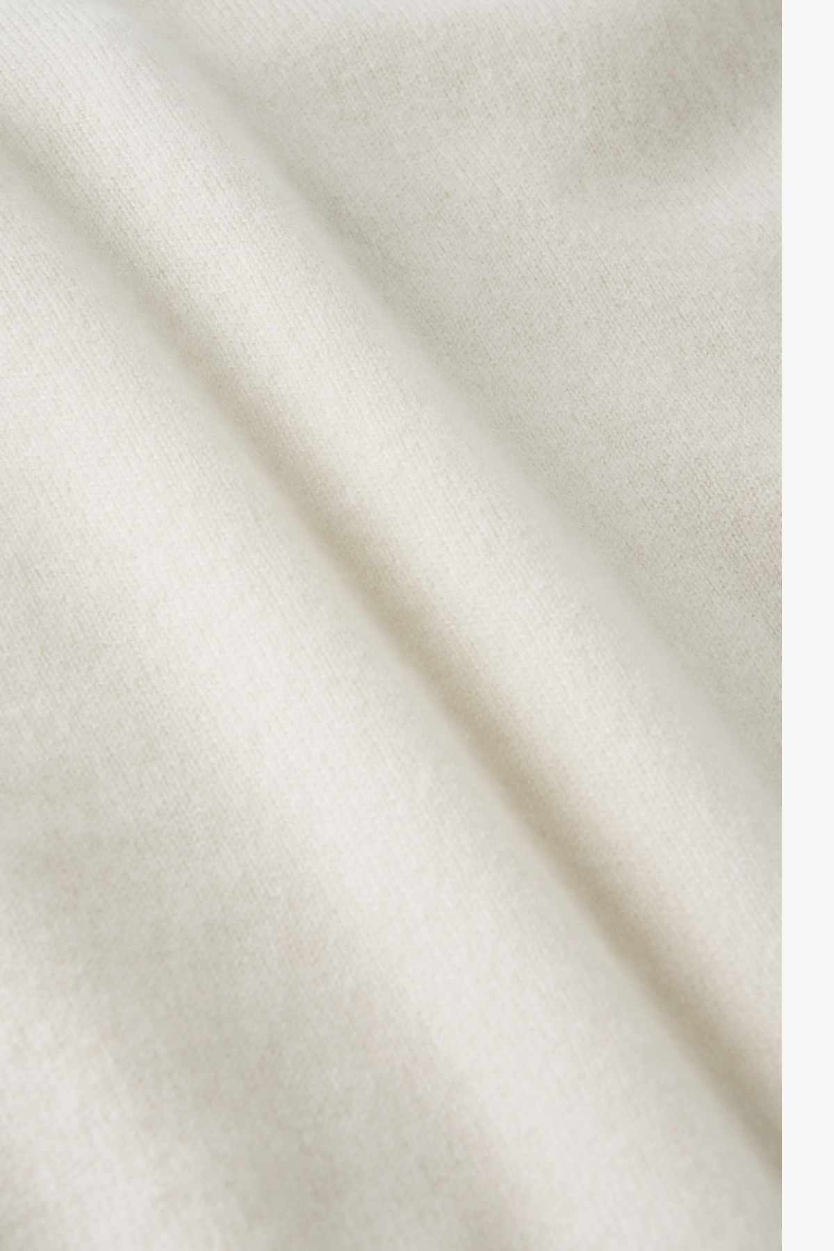 [몽골 캐시미어100] 오가닉 브이넥 니트 NATURAL WHITE