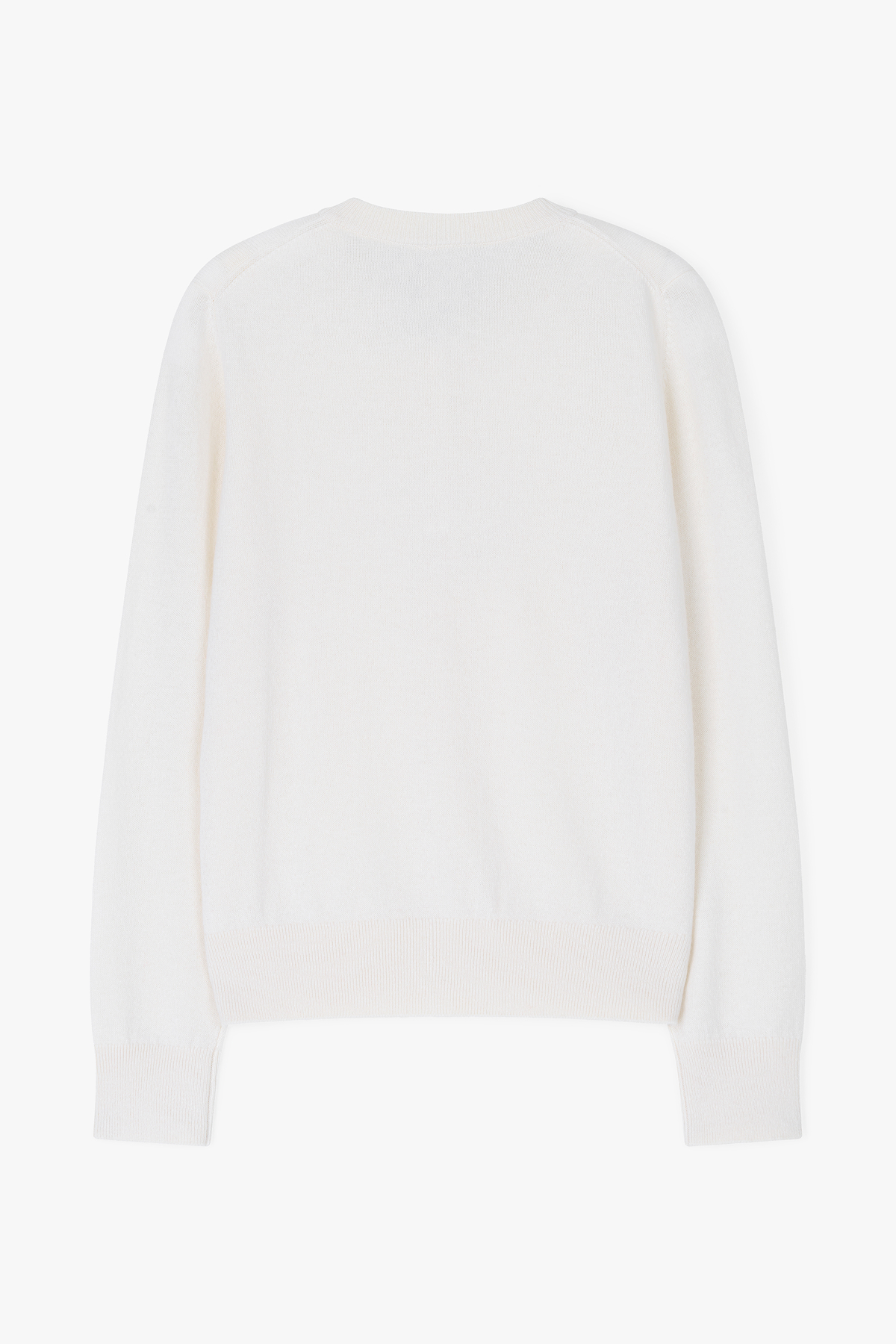 [캐시미어100] 베이직 라운드넥 가디건 WHITE