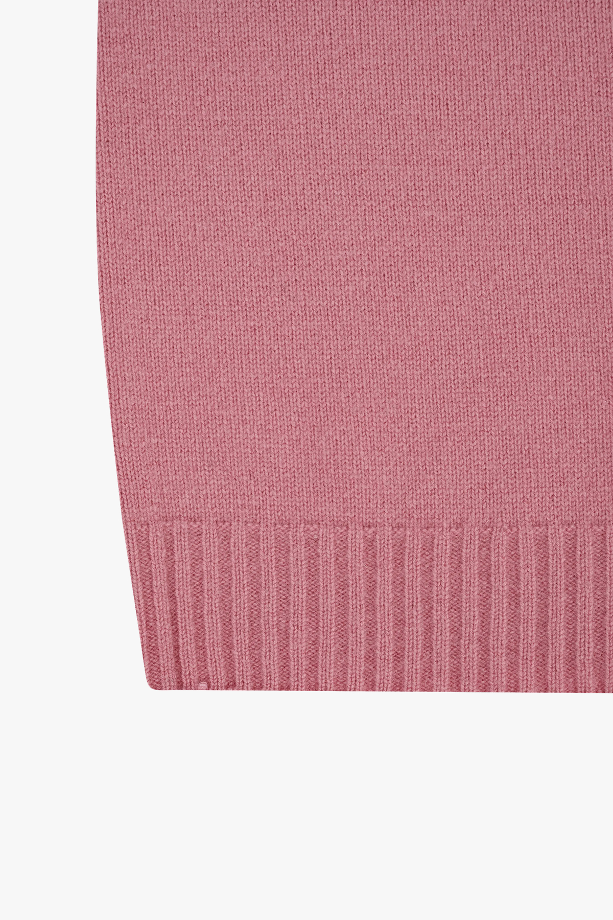 [캐시미어100] 미드게이지 베이직 라운드넥 PINK