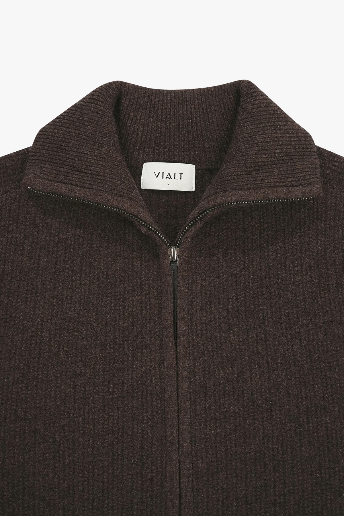 [캐시미어100] 집업 가디건 MAHOGANY BROWN