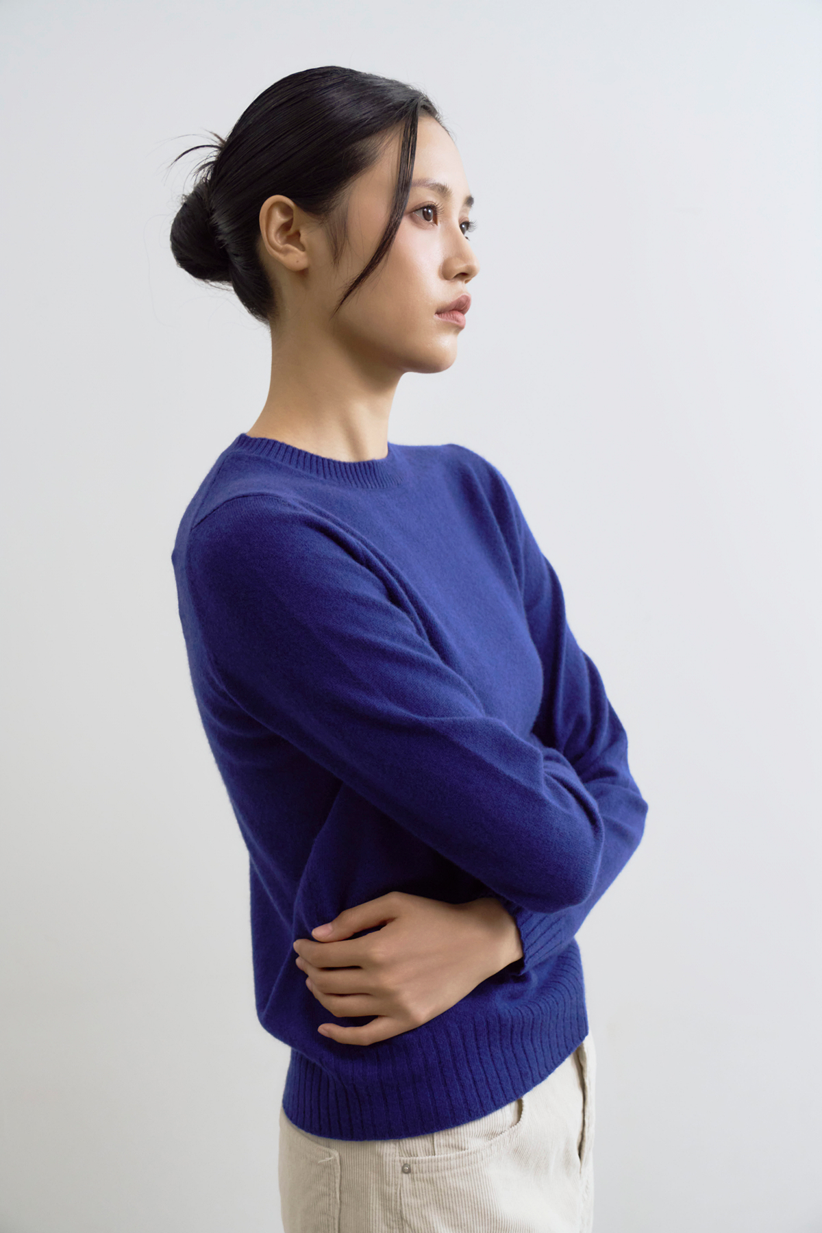 [캐시미어100] 에센셜 베이직 라운드넥 니트 WHITE 복제 복제 복제