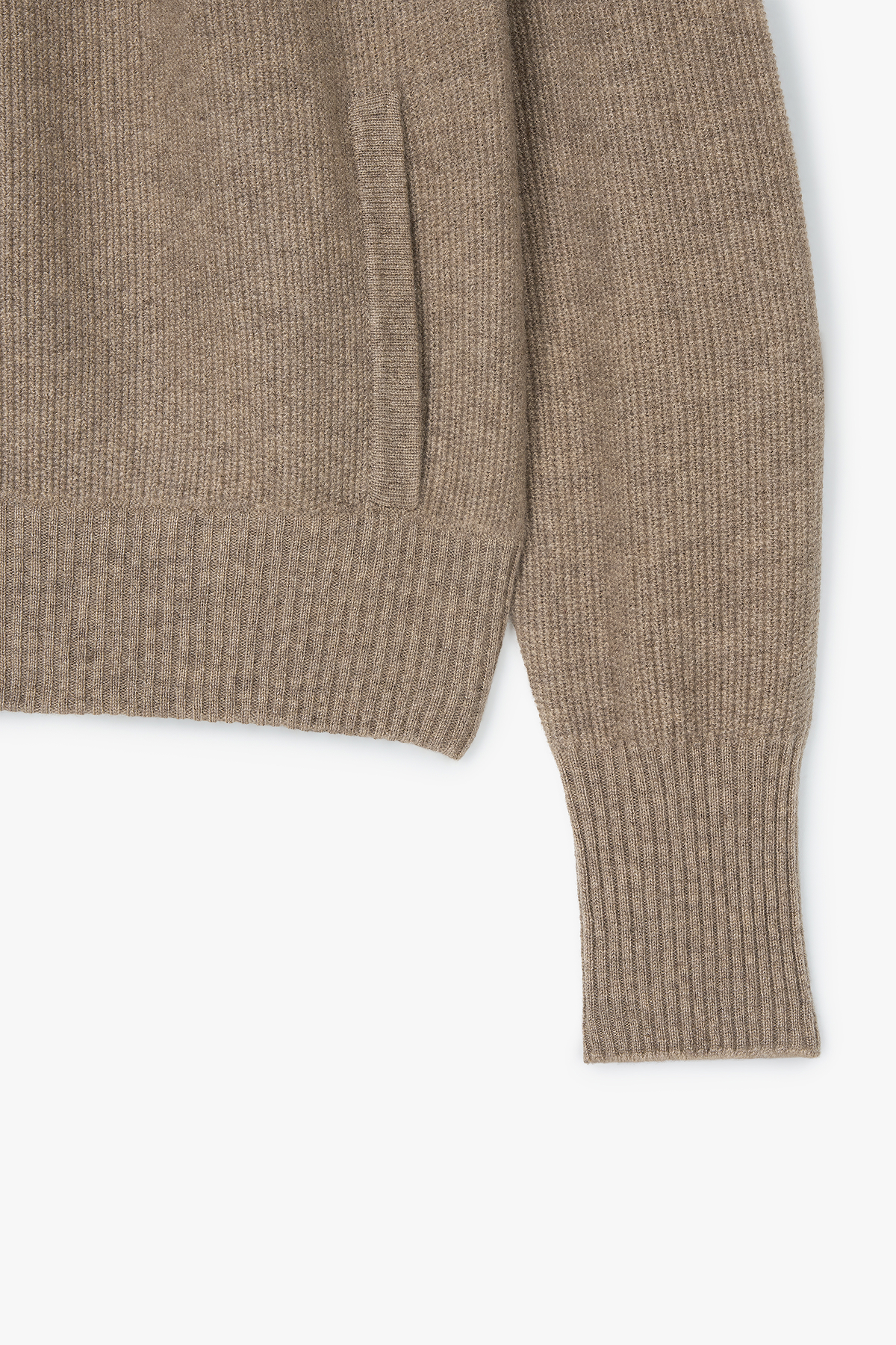 [캐시미어100] 베이직 후드 가디건 NATURAL BROWN