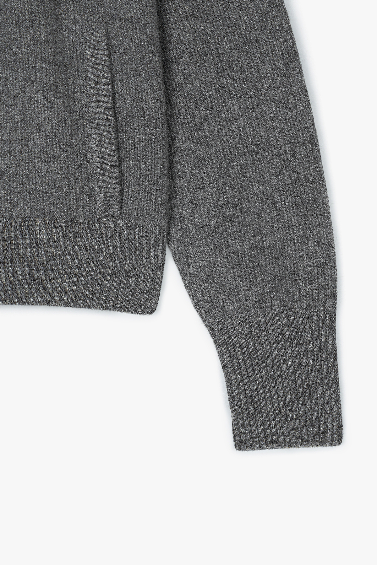 [캐시미어100] 베이직 후드 가디건 STEEL GRAY