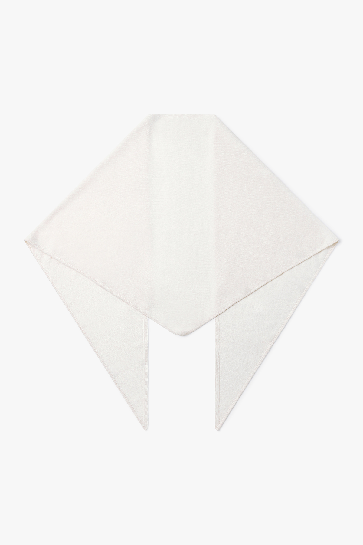[캐시미어100] 삼각 숄 머플러 WHITE