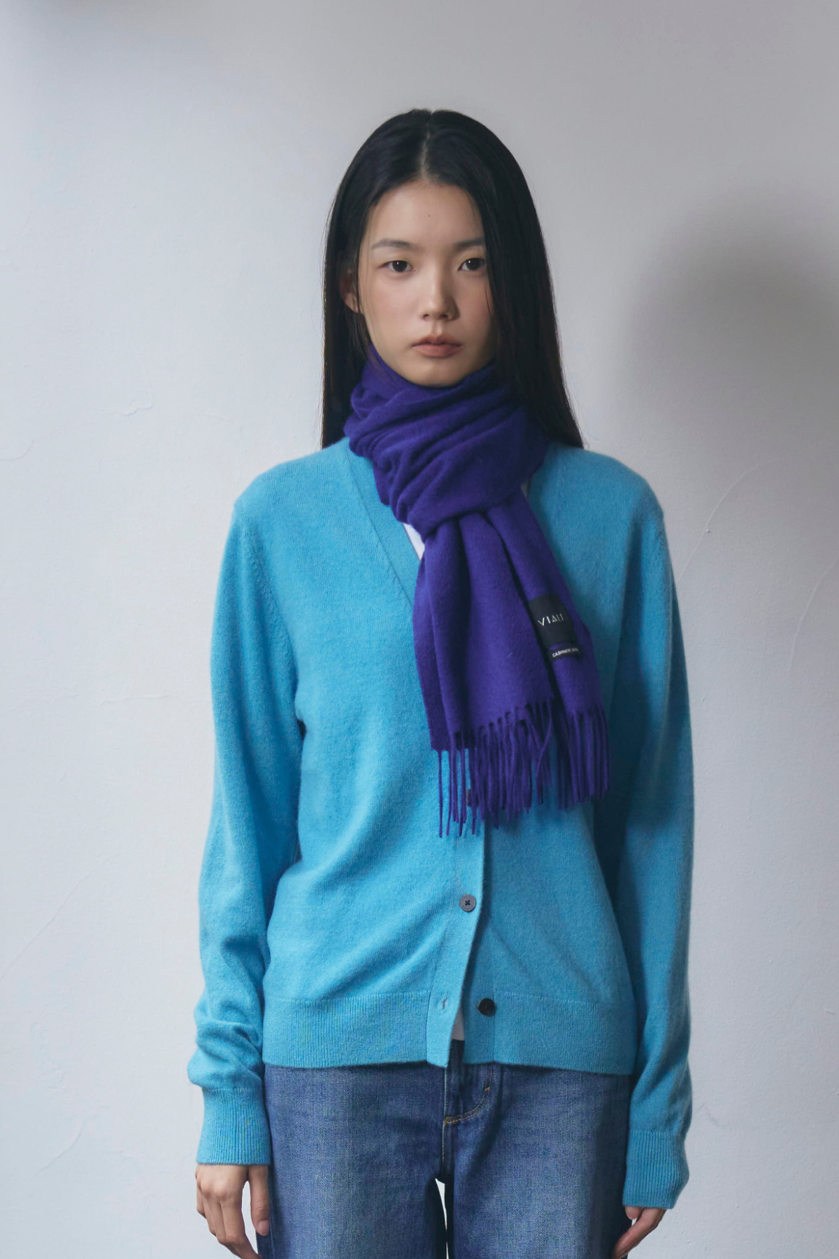 [캐시미어100] 베이직 머플러 ROYAL BLUE