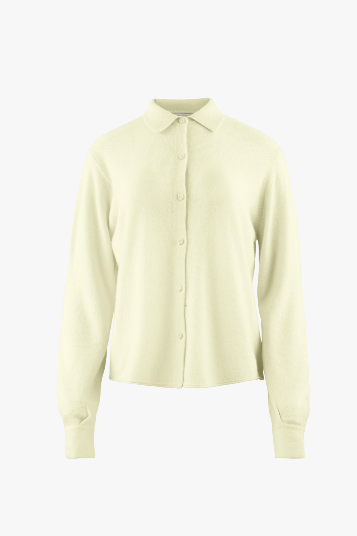 [캐시미어100] 마카롱 니트 셔츠 LEMON GREEN